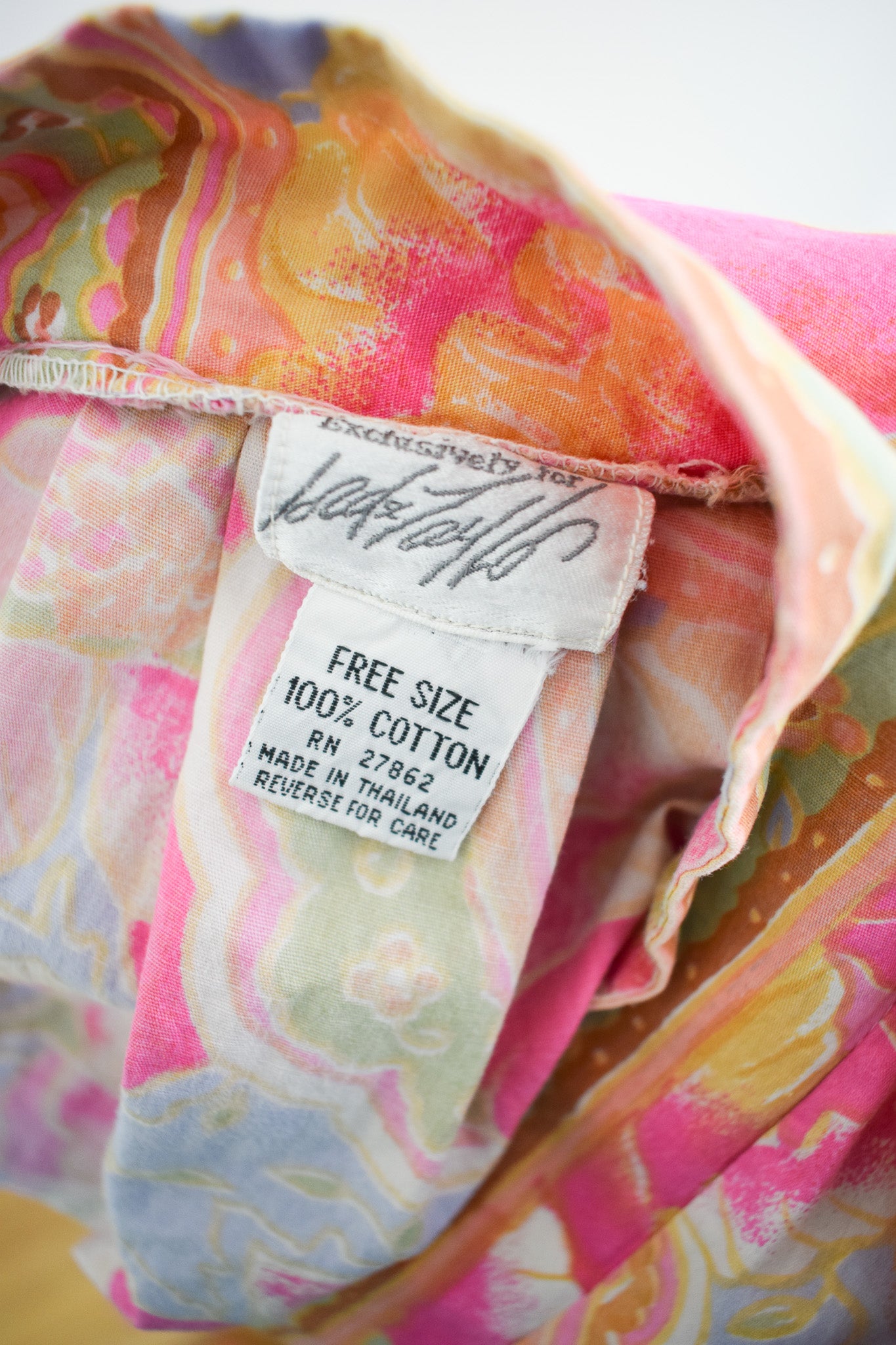 Vintage Cotton Caftan Dress | OS