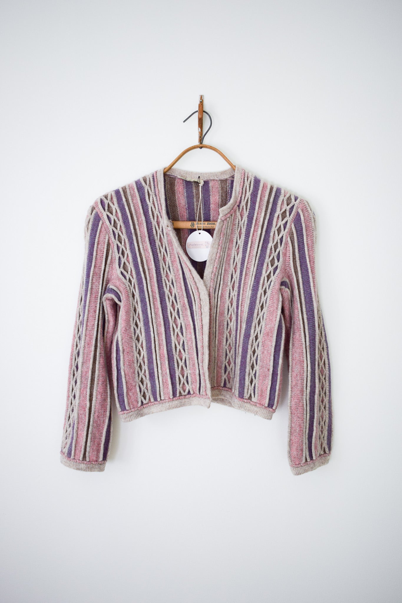 1970s Handknit Wool Cardigan | XS/S