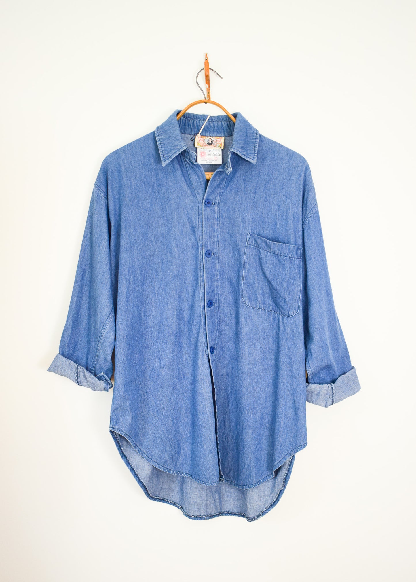 1980s BIS by Gene Ewing Denim Chore Shirt | L