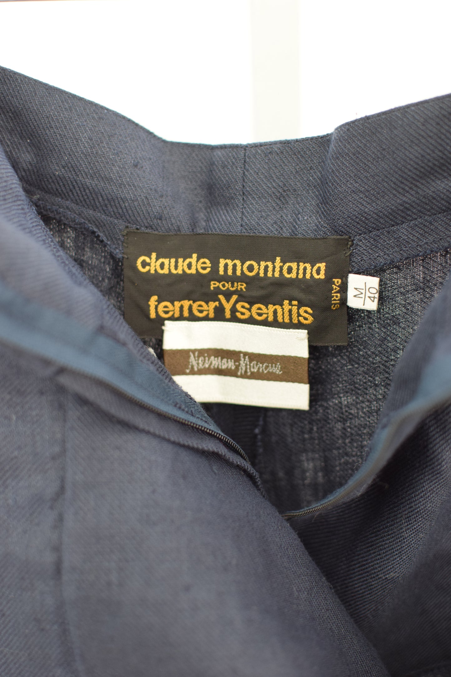 Vintage 1990s Claude Montana Linen Pants | S/M