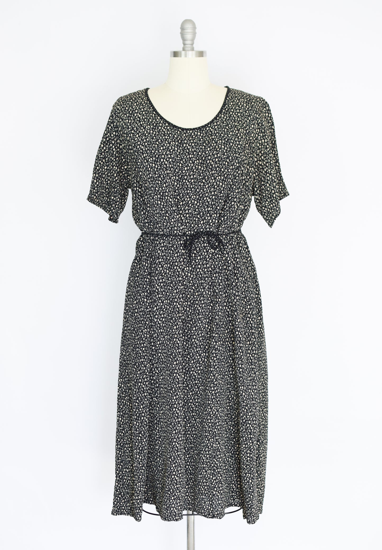 Vintage Rayon Shift Dress | L