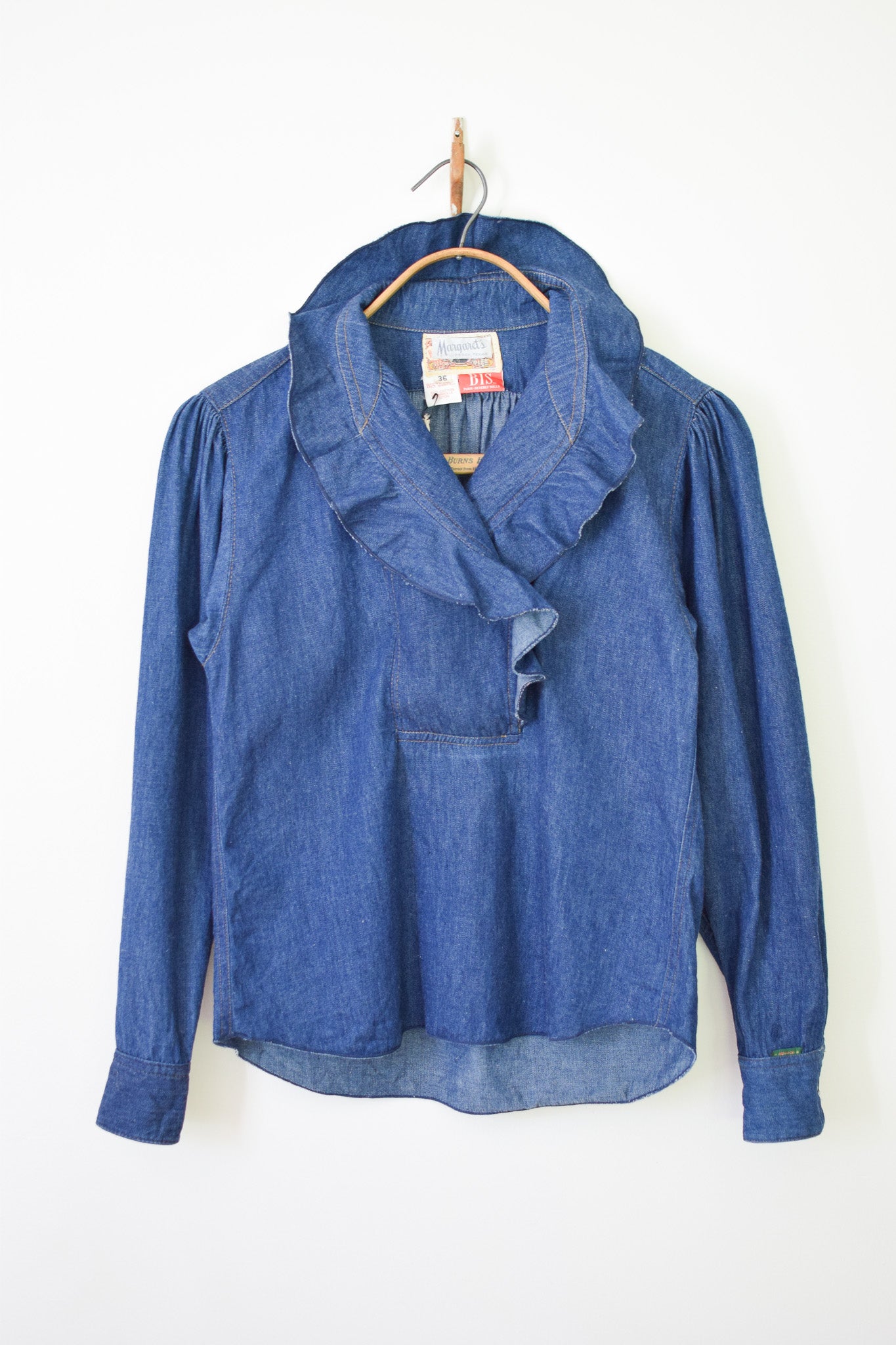 Vintage Bis by Gene Ewing Denim Blouse | XS/S