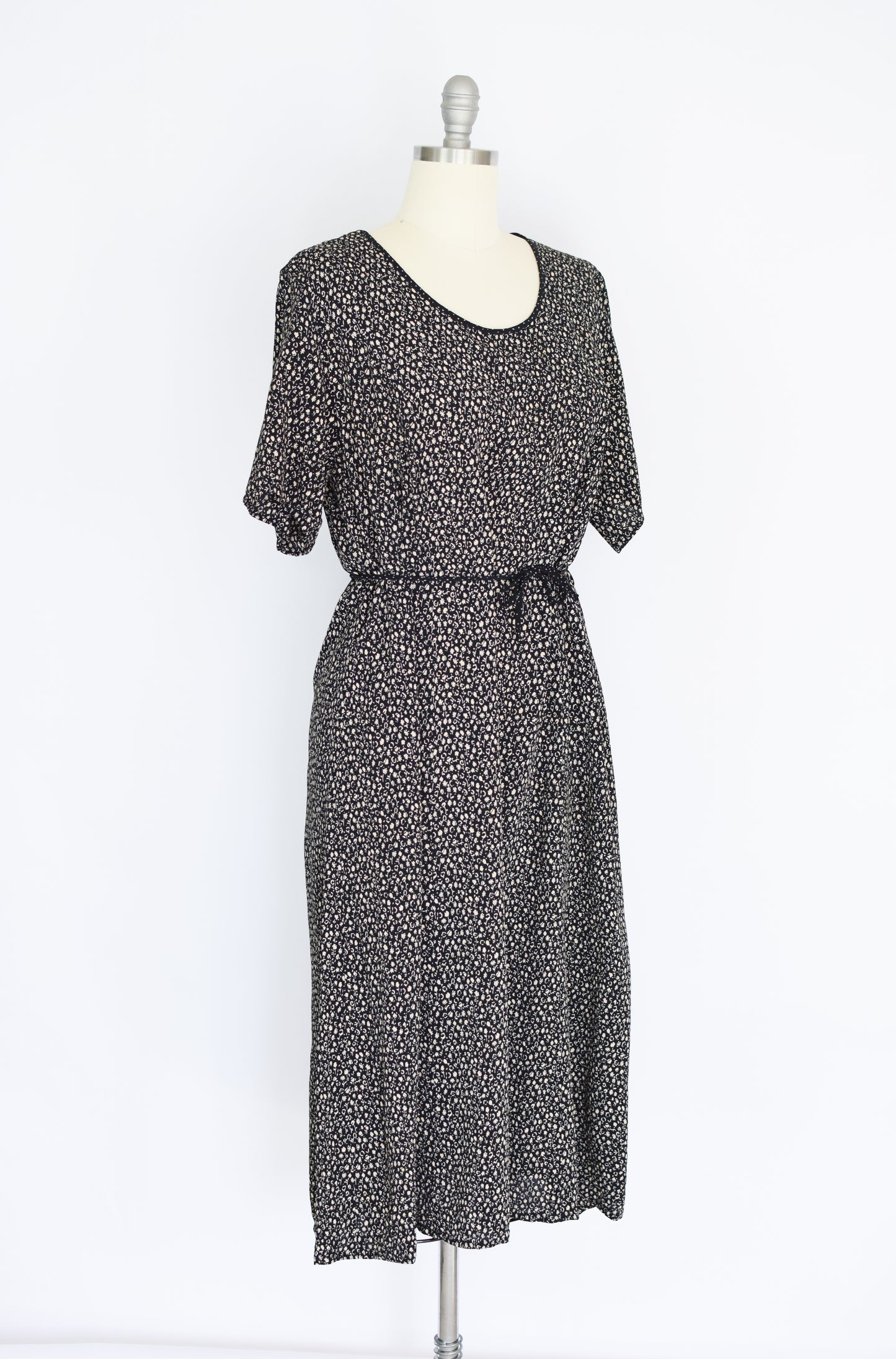 Vintage Rayon Shift Dress | L