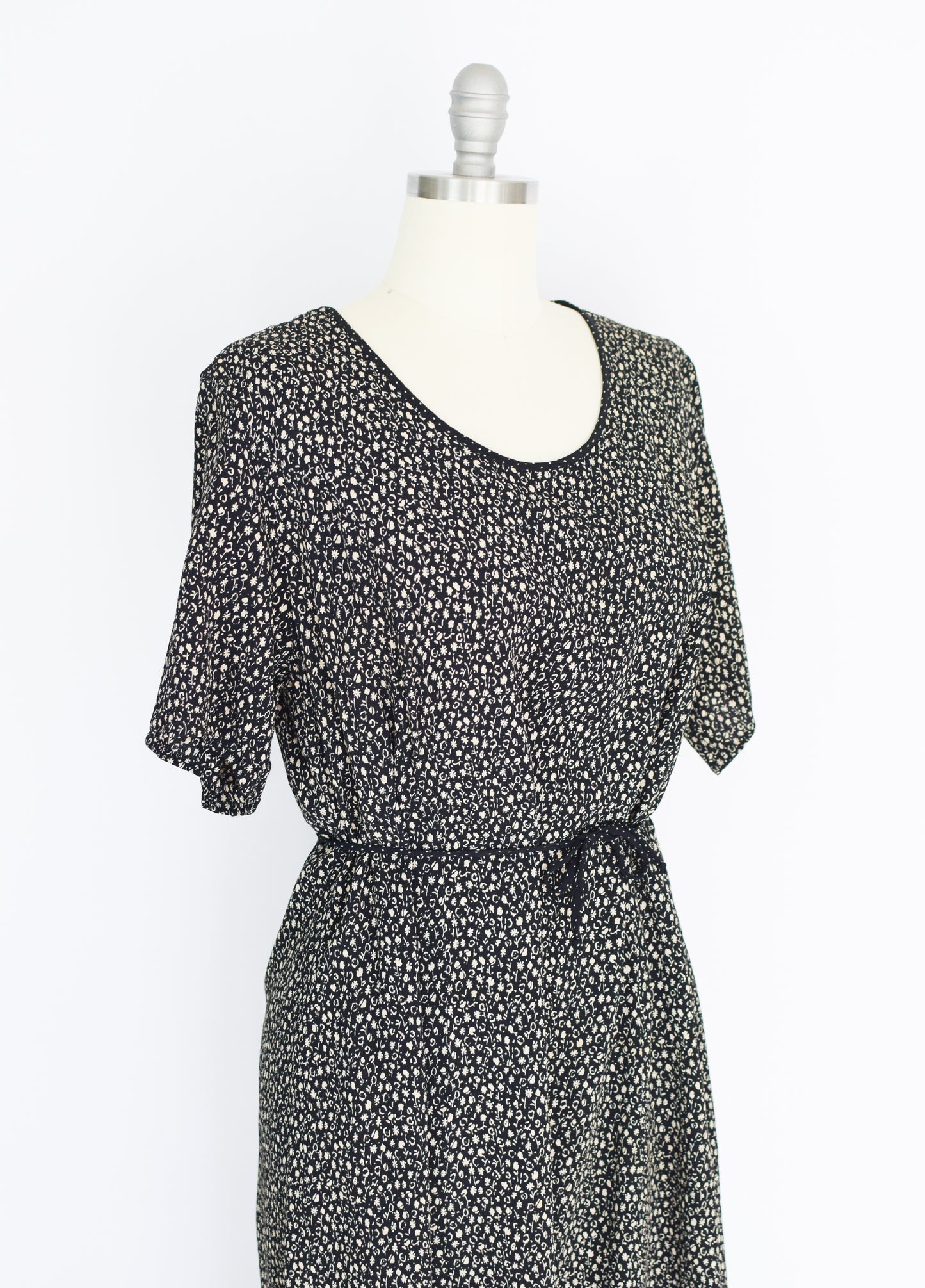 Vintage Rayon Shift Dress | L