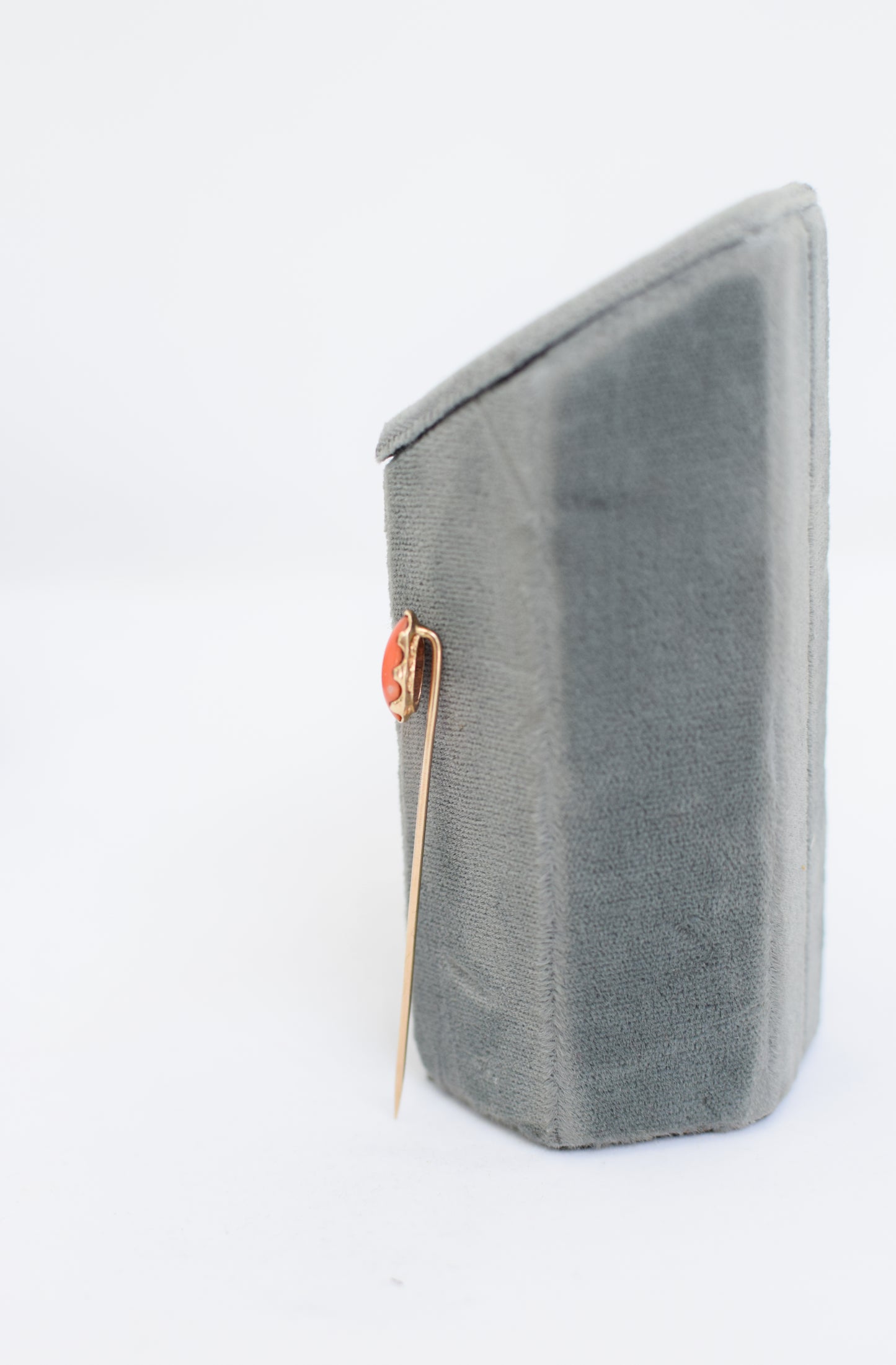 Antique 10 Karat Gold and Coral Stick Pin
