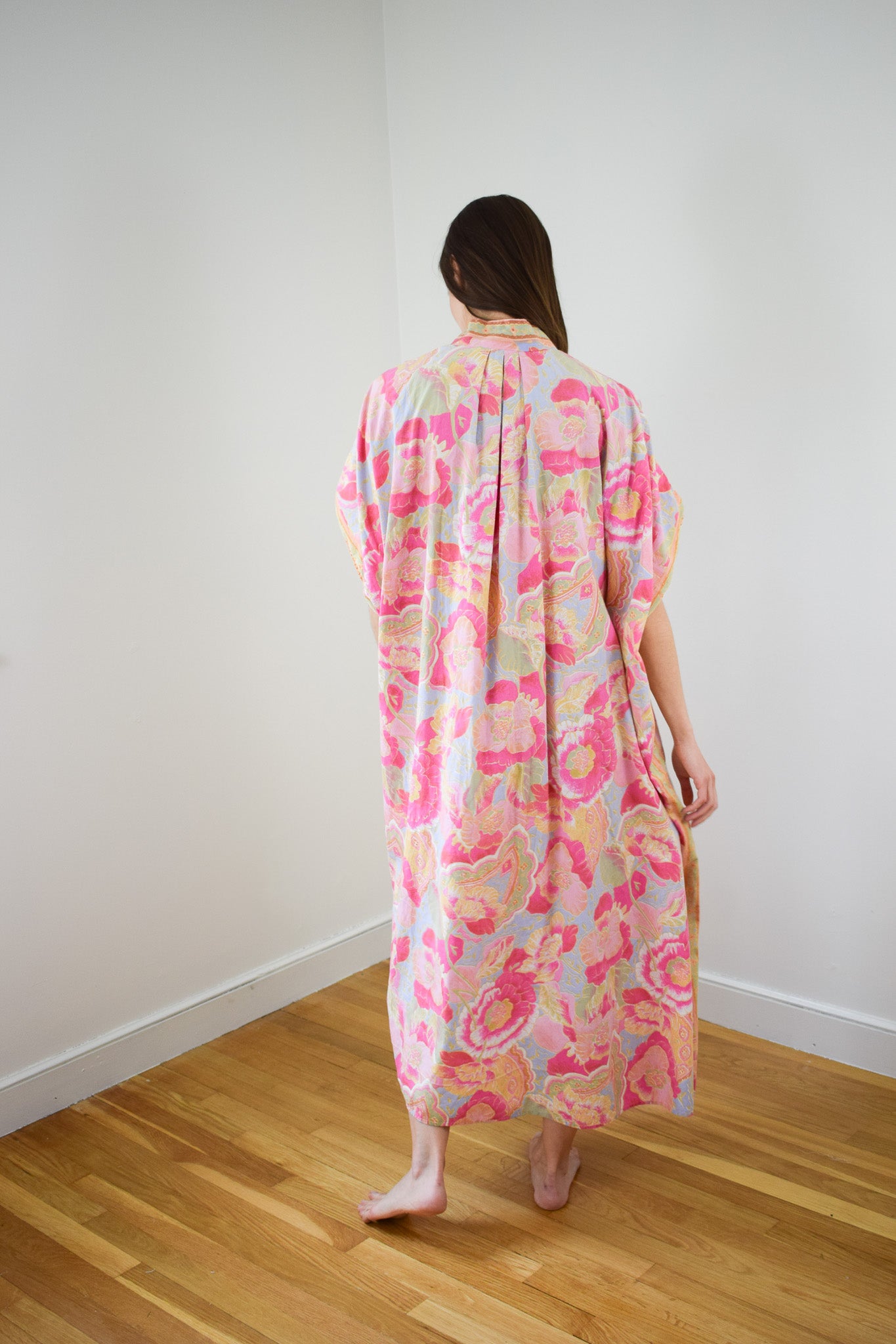 Vintage Cotton Caftan Dress | OS