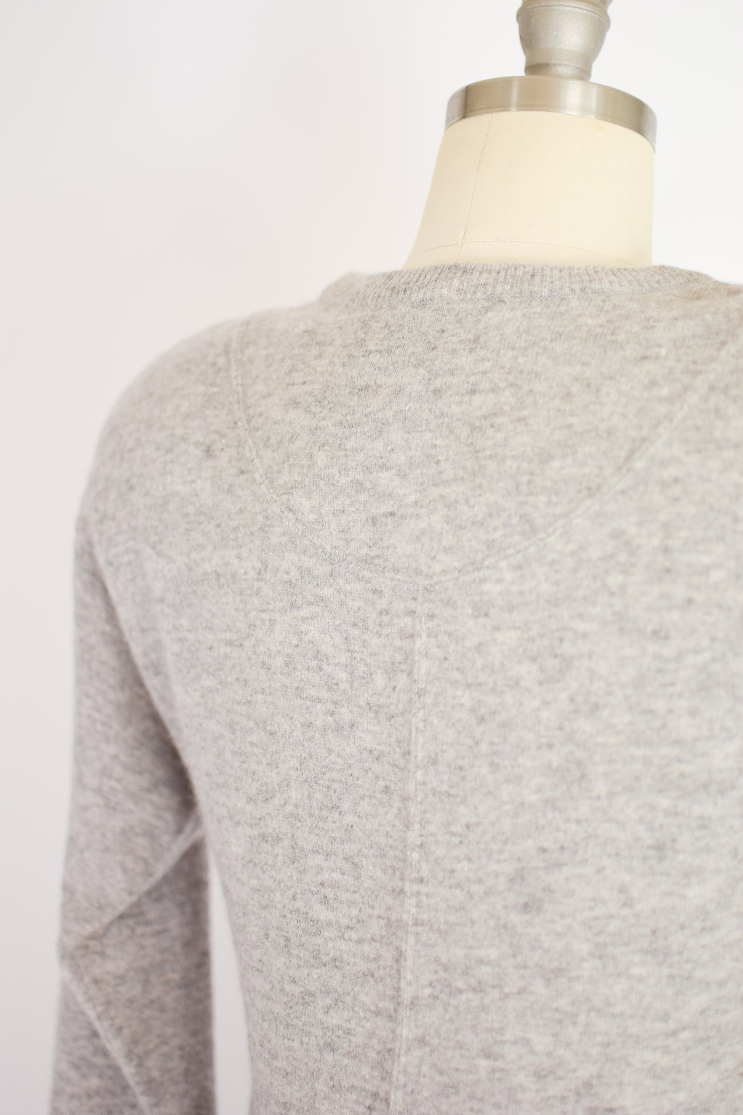 Vintage 90s Grey Wool/Angora Knit Dress | S-M