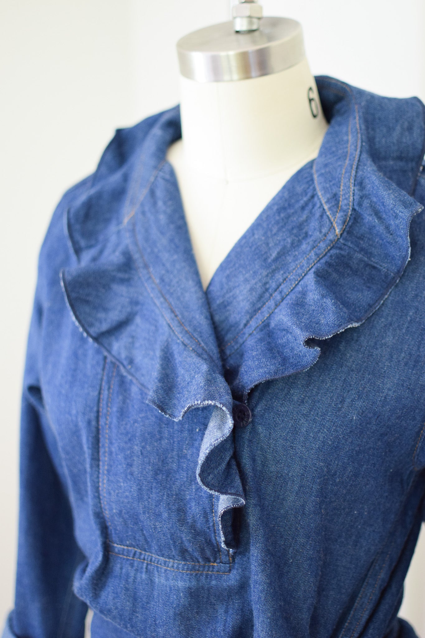 Vintage Bis by Gene Ewing Denim Blouse | XS/S
