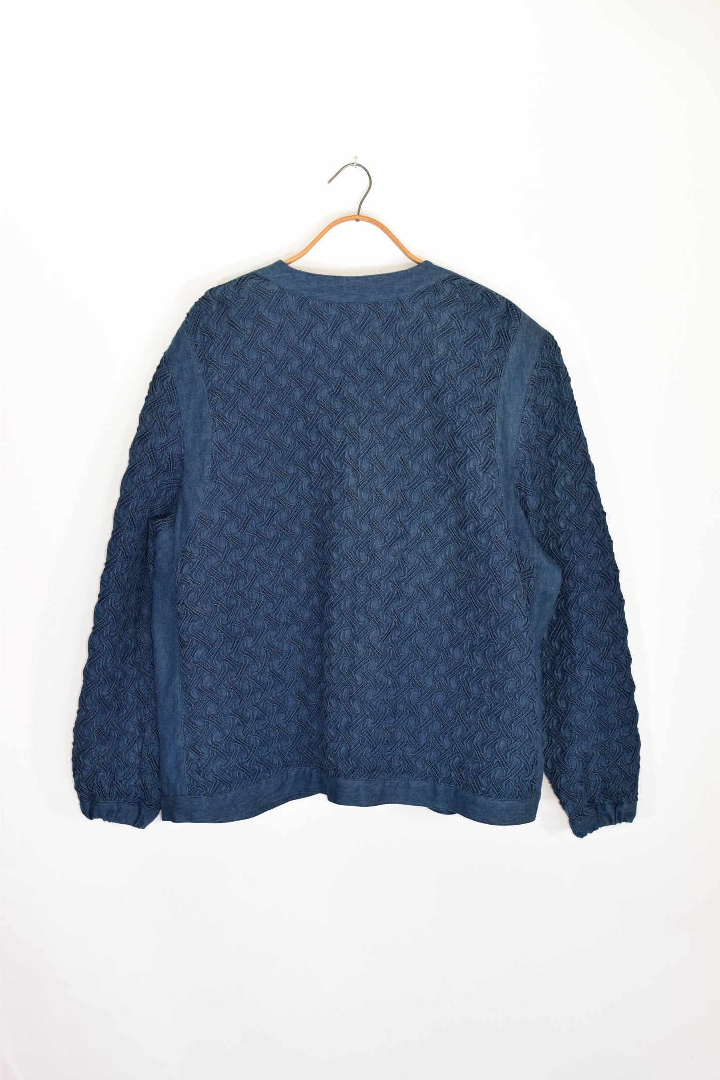 Vintage 1990s Textural Denim Jacket | Bis Gene Ewing | L