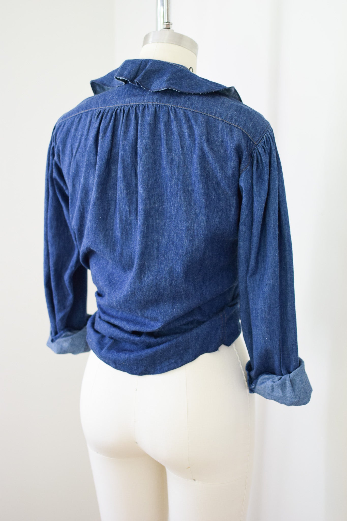 Vintage Bis by Gene Ewing Denim Blouse | XS/S