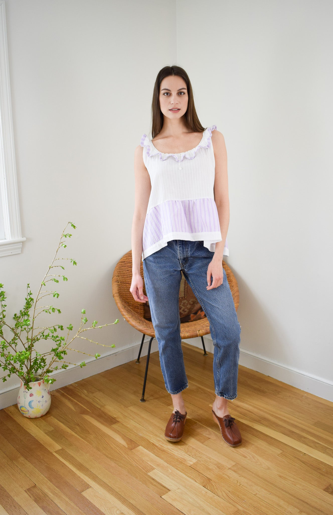 Reworked Antique Ruffle Blouse | S