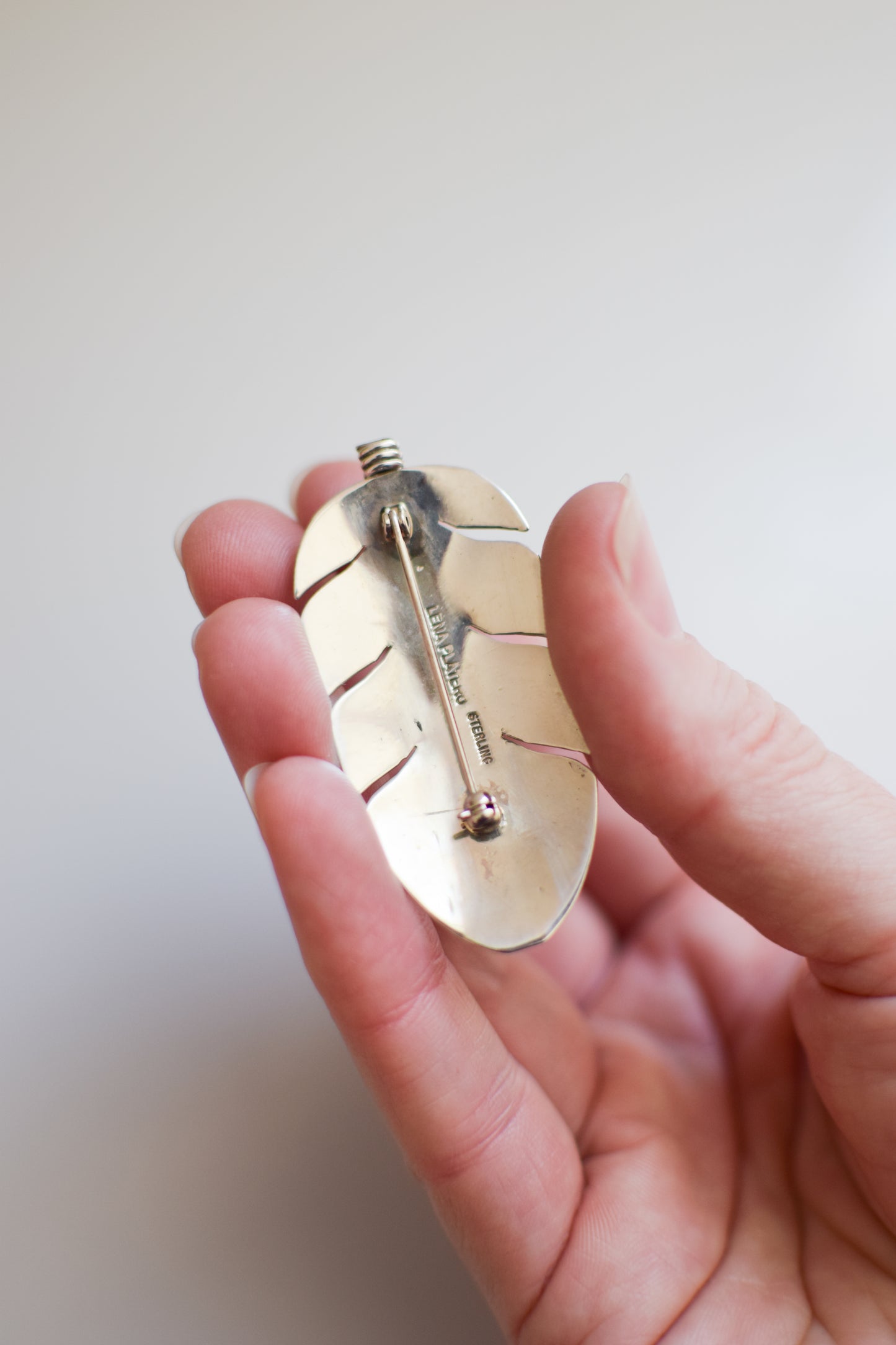 Lena Platero Sterling Silver Feather Brooch