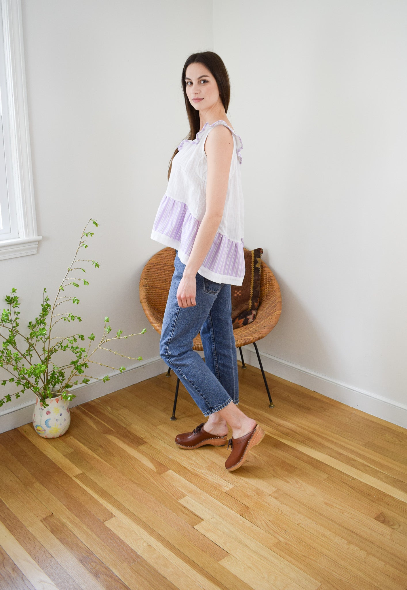 Reworked Antique Ruffle Blouse | S