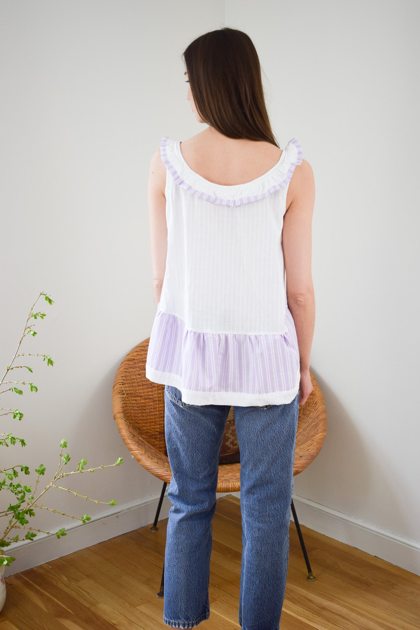 Reworked Antique Ruffle Blouse | S