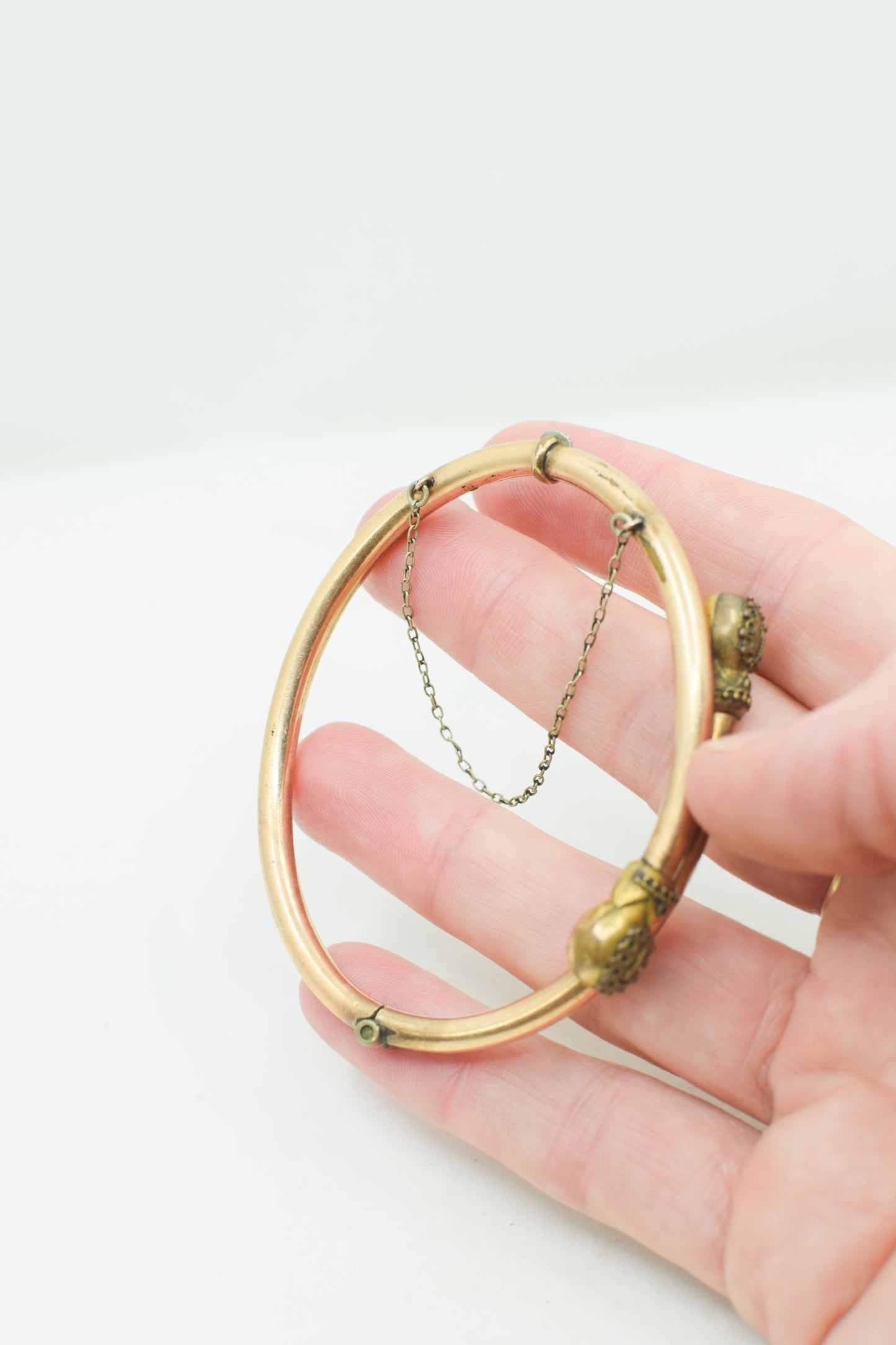 Antique Etruscan Revival Goldfill Bypass Bracelet