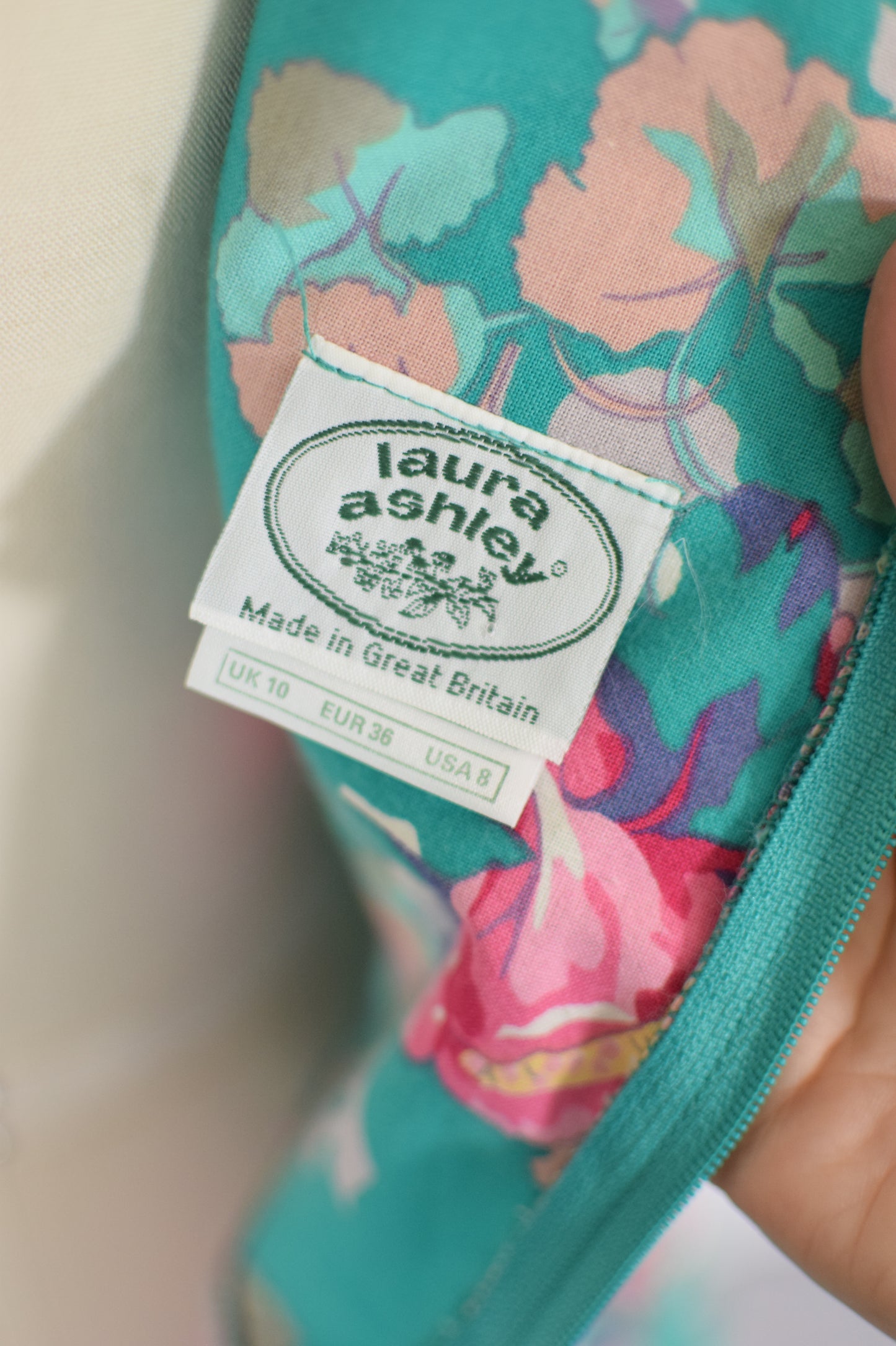 1980s/90s Floral Cotton Dress | Laura Ashley | XS