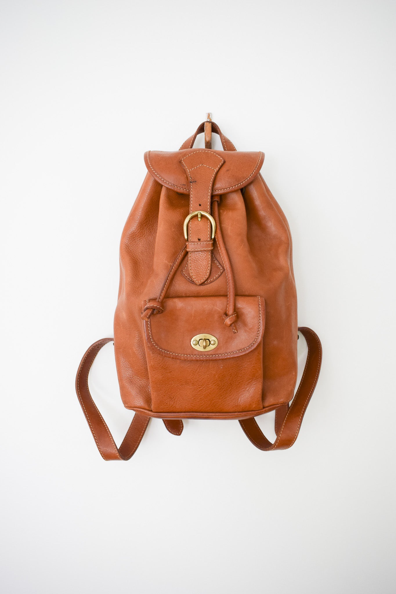 camel leather backpack purse Vintage Camel Leather Backpack – fieldwork