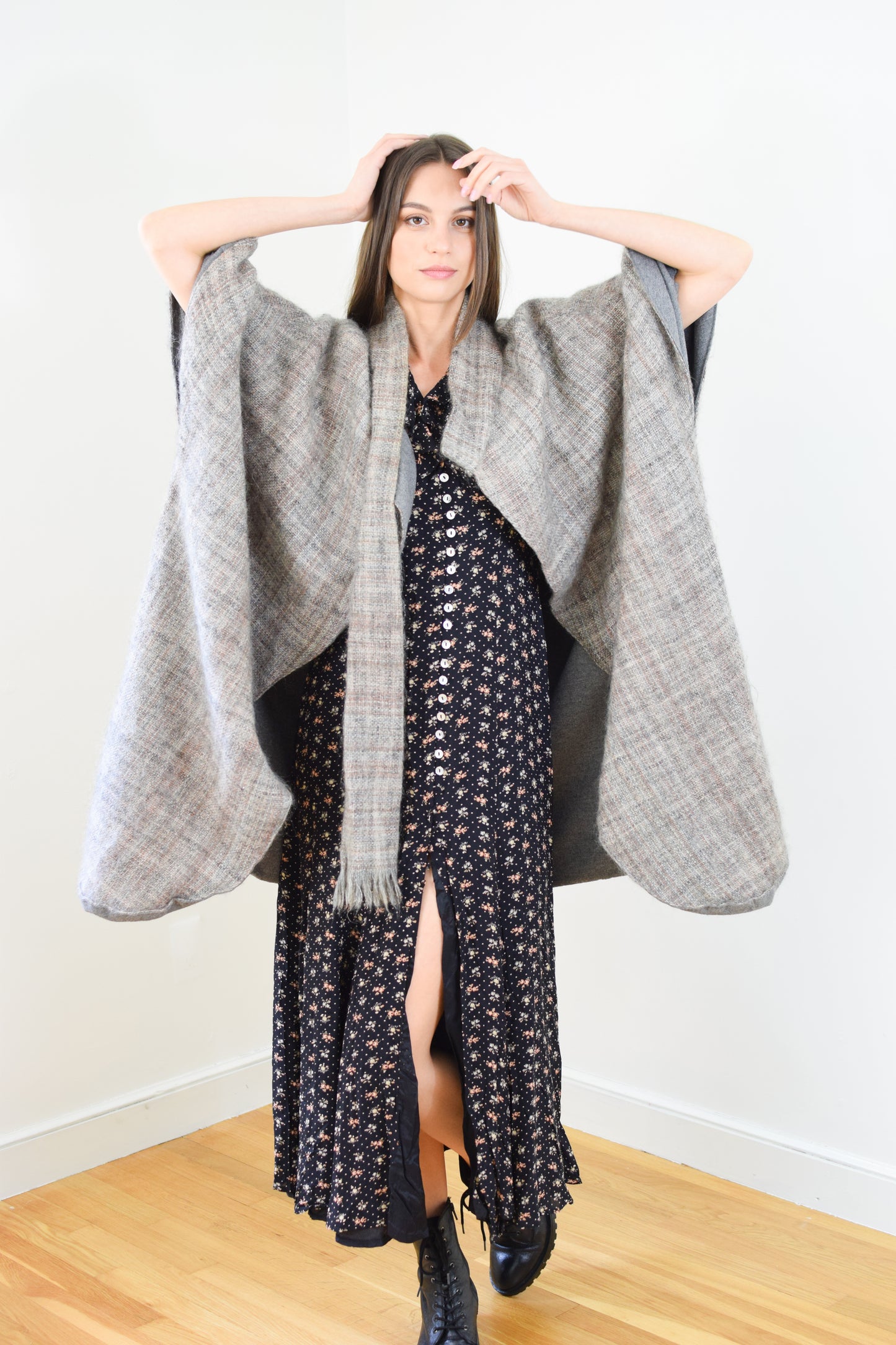 Vintage Mohair + Wool Blanket Coat | OS