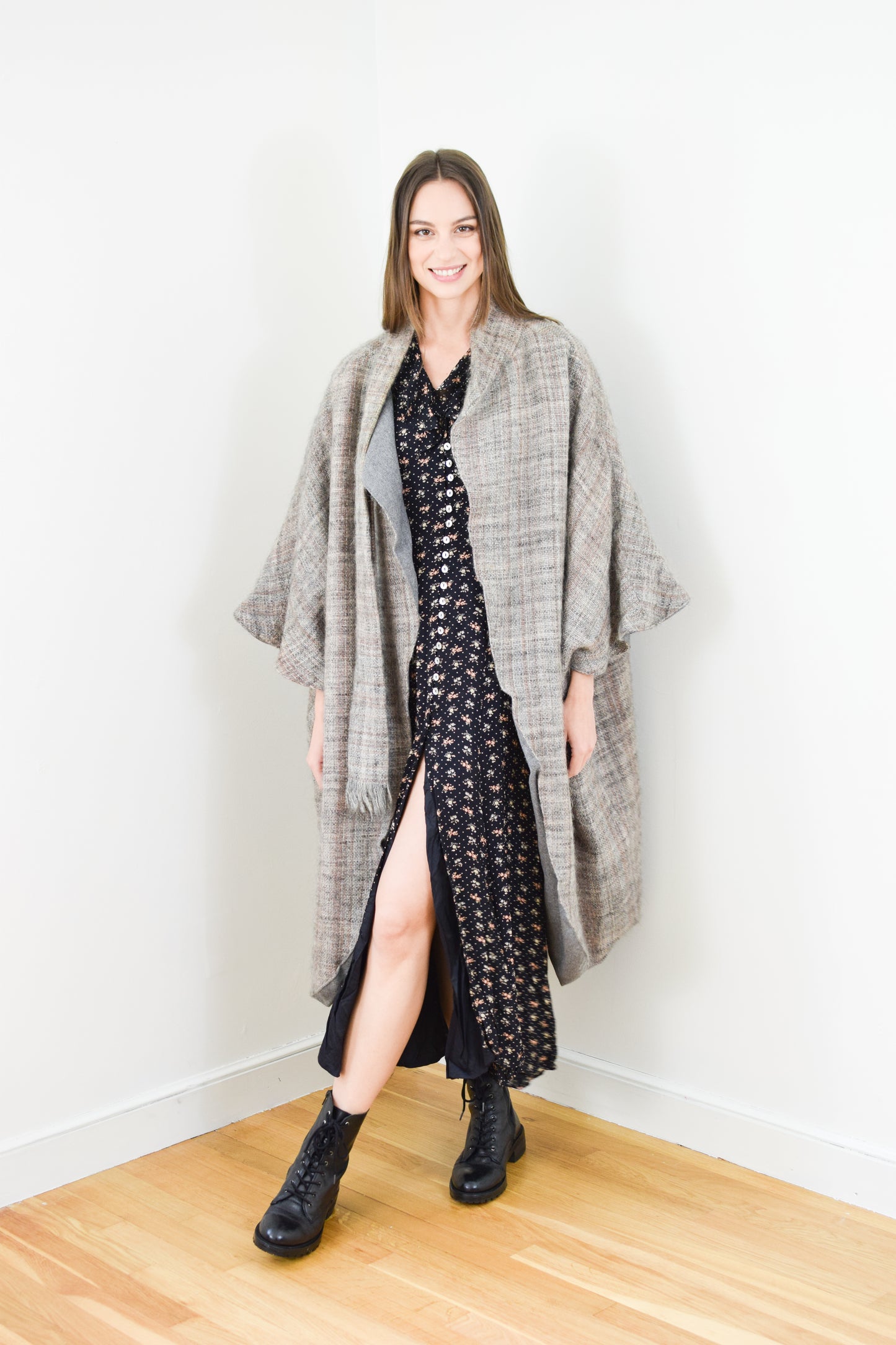 Vintage Mohair + Wool Blanket Coat | OS