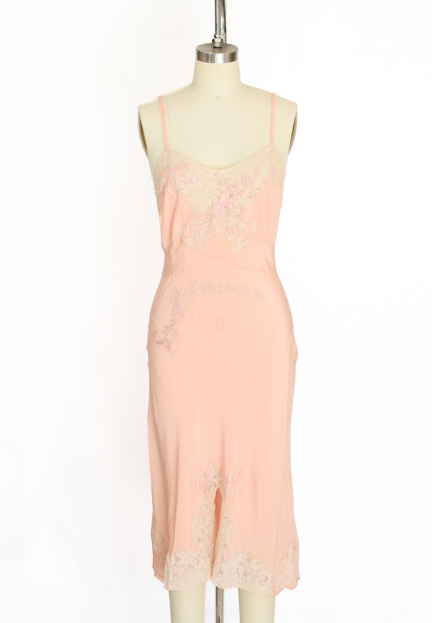 1930s Silk and Lace Slip | XS/S