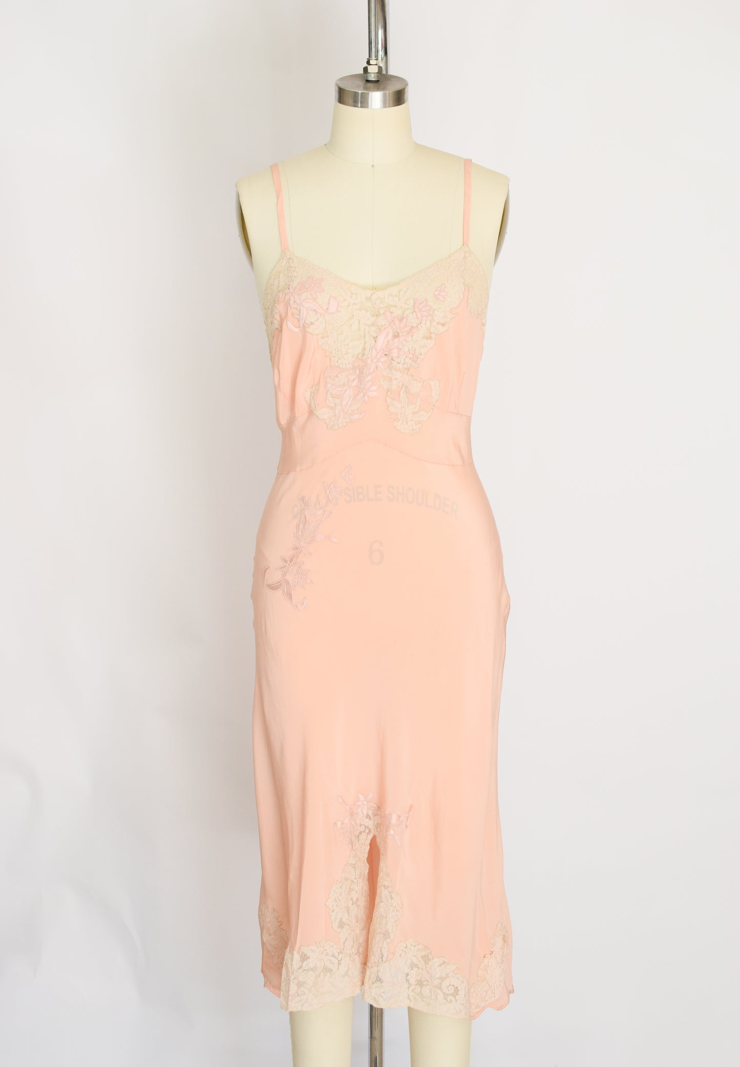 1930s Silk and Lace Slip | XS/S