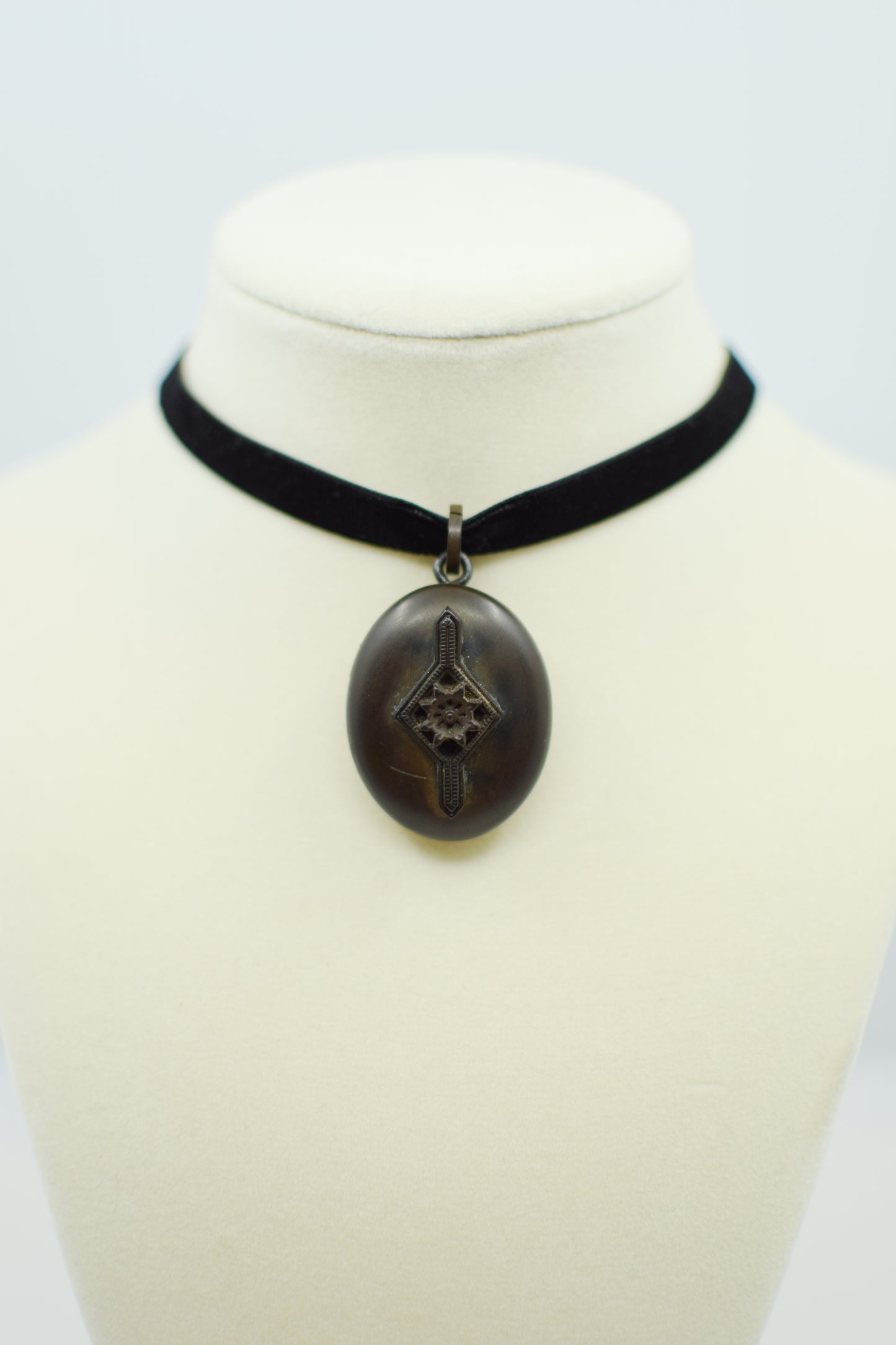Antique Victorian Vulcanite Locket