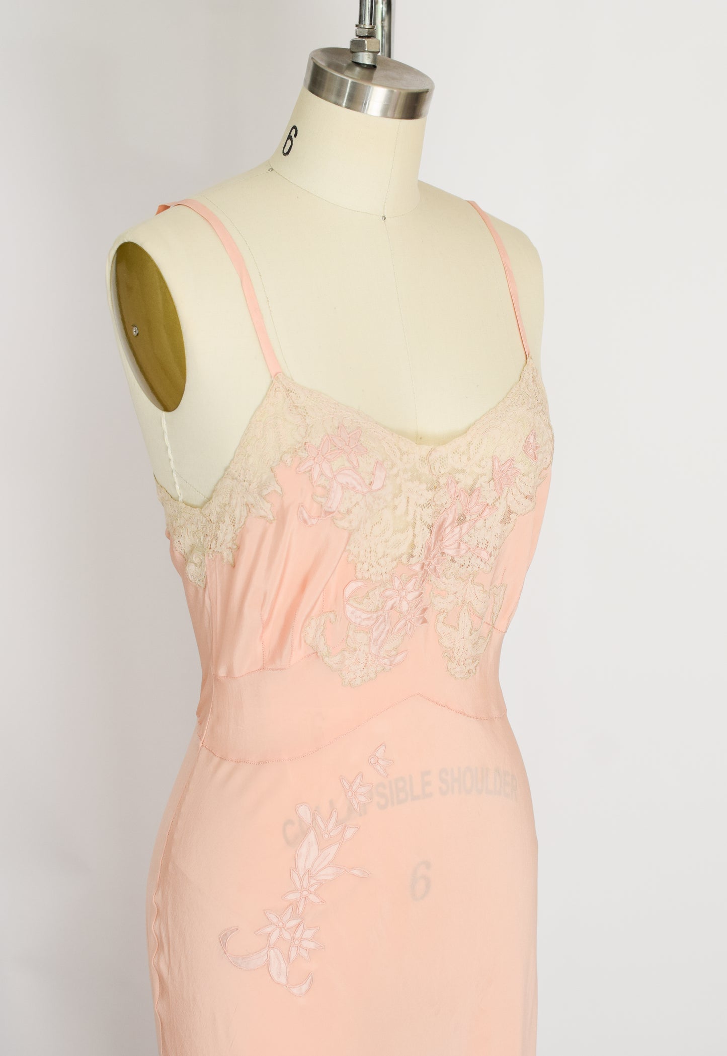 1930s Silk and Lace Slip | XS/S