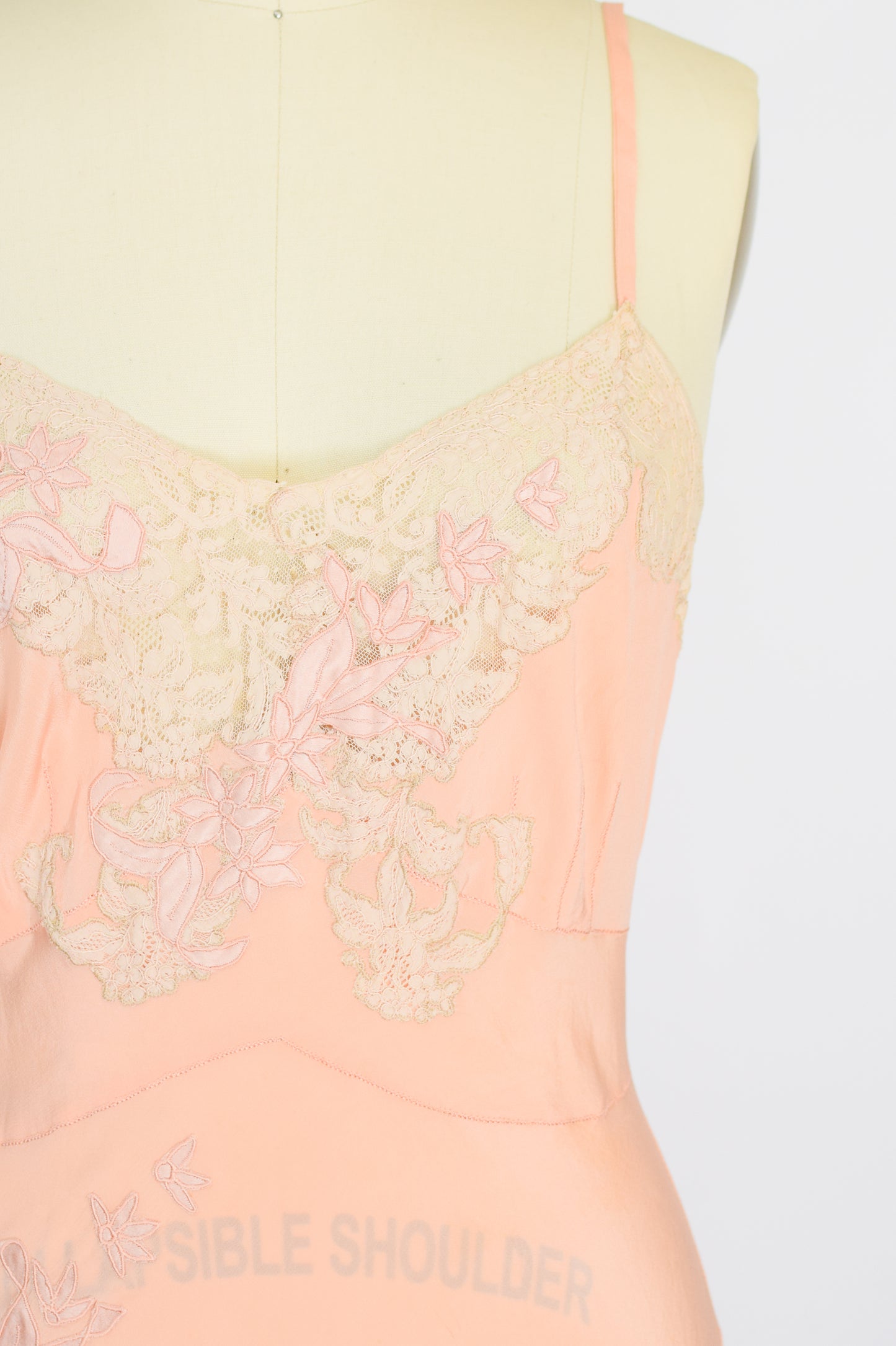 1930s Silk and Lace Slip | XS/S