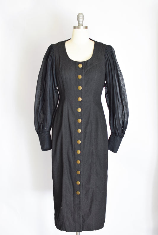 Vintage Jan Barboglio Snap Down Dress | M