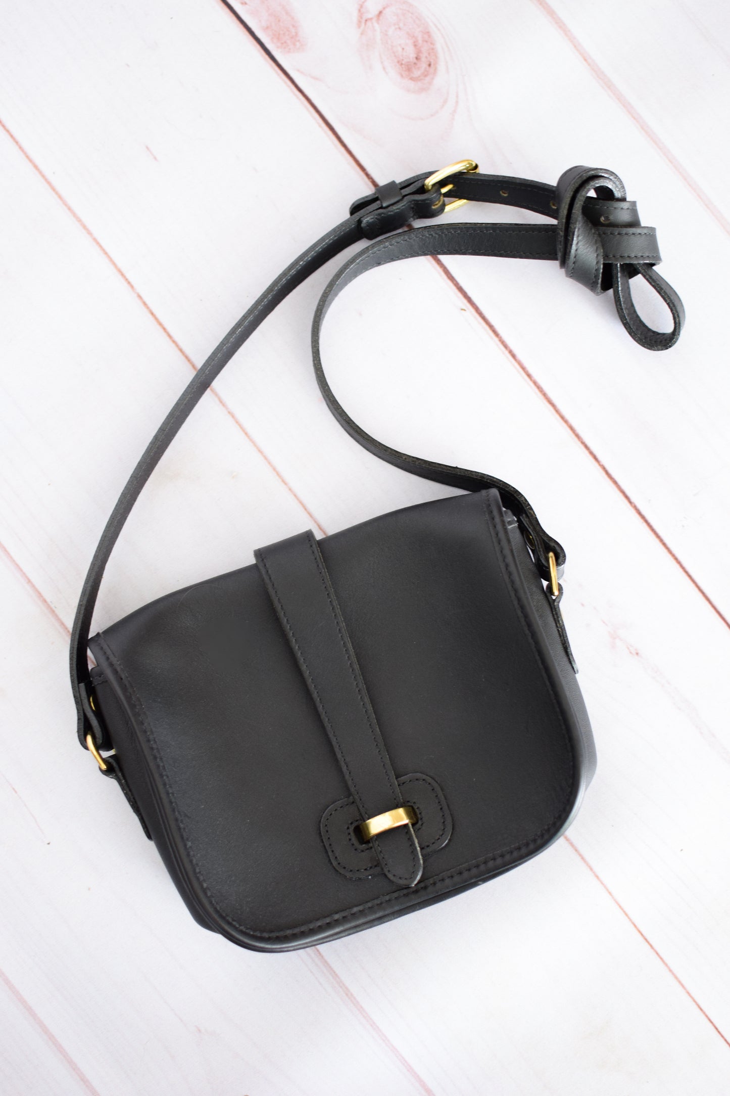 Vintage Black Leather Purse
