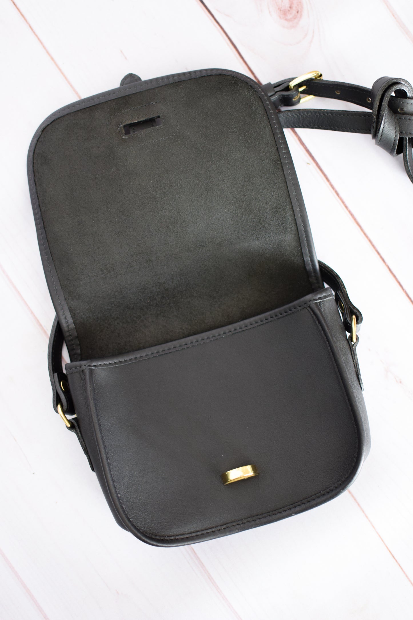 Vintage Black Leather Purse
