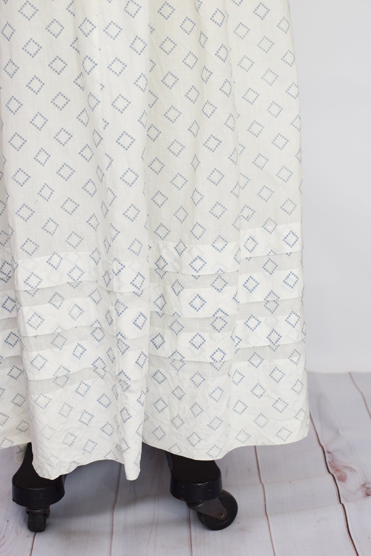 Antique Edwardian Printed Cotton Skirt | S/M