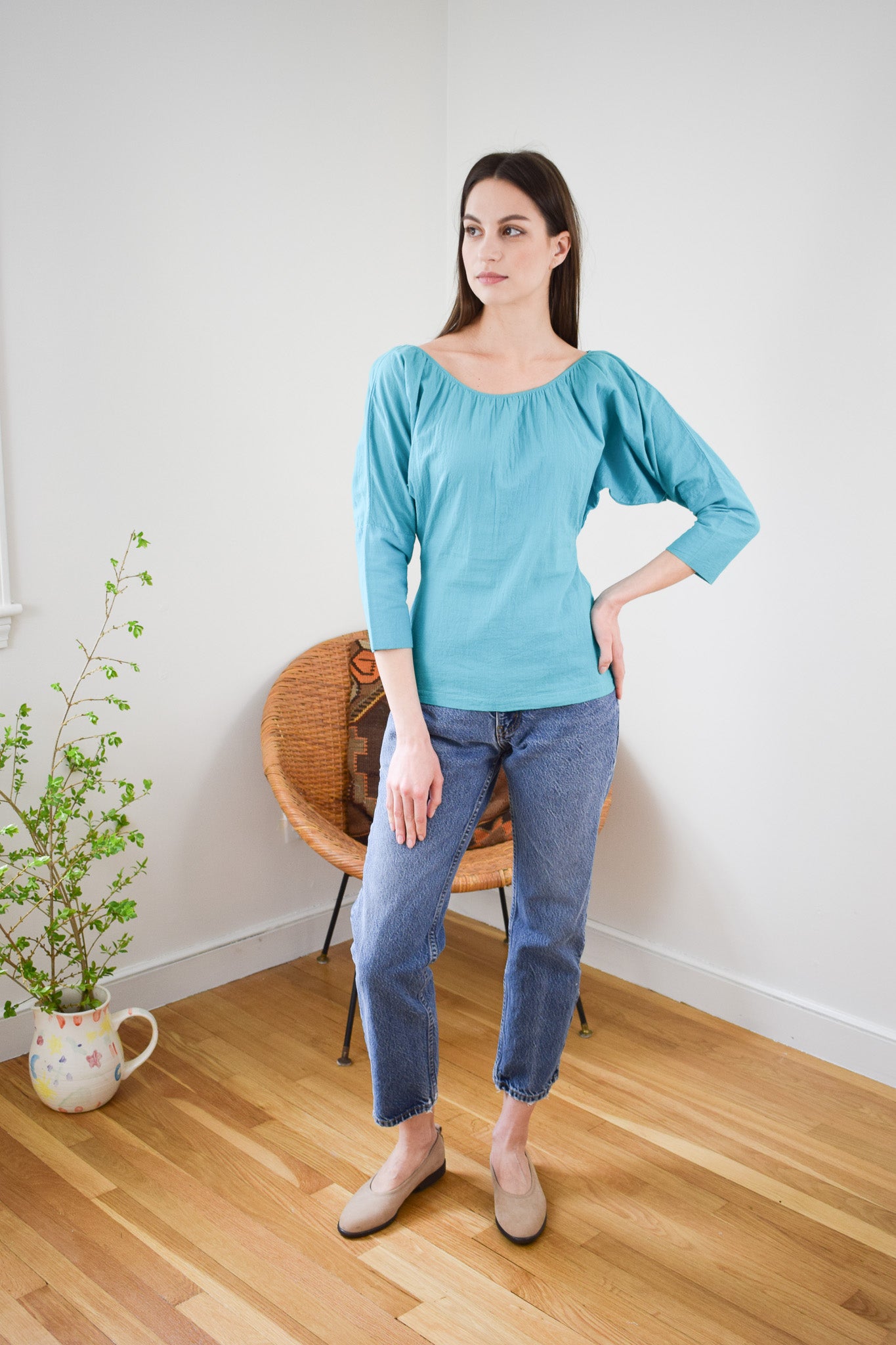 Norma Kamali Cotton Blouse | XXS/XS