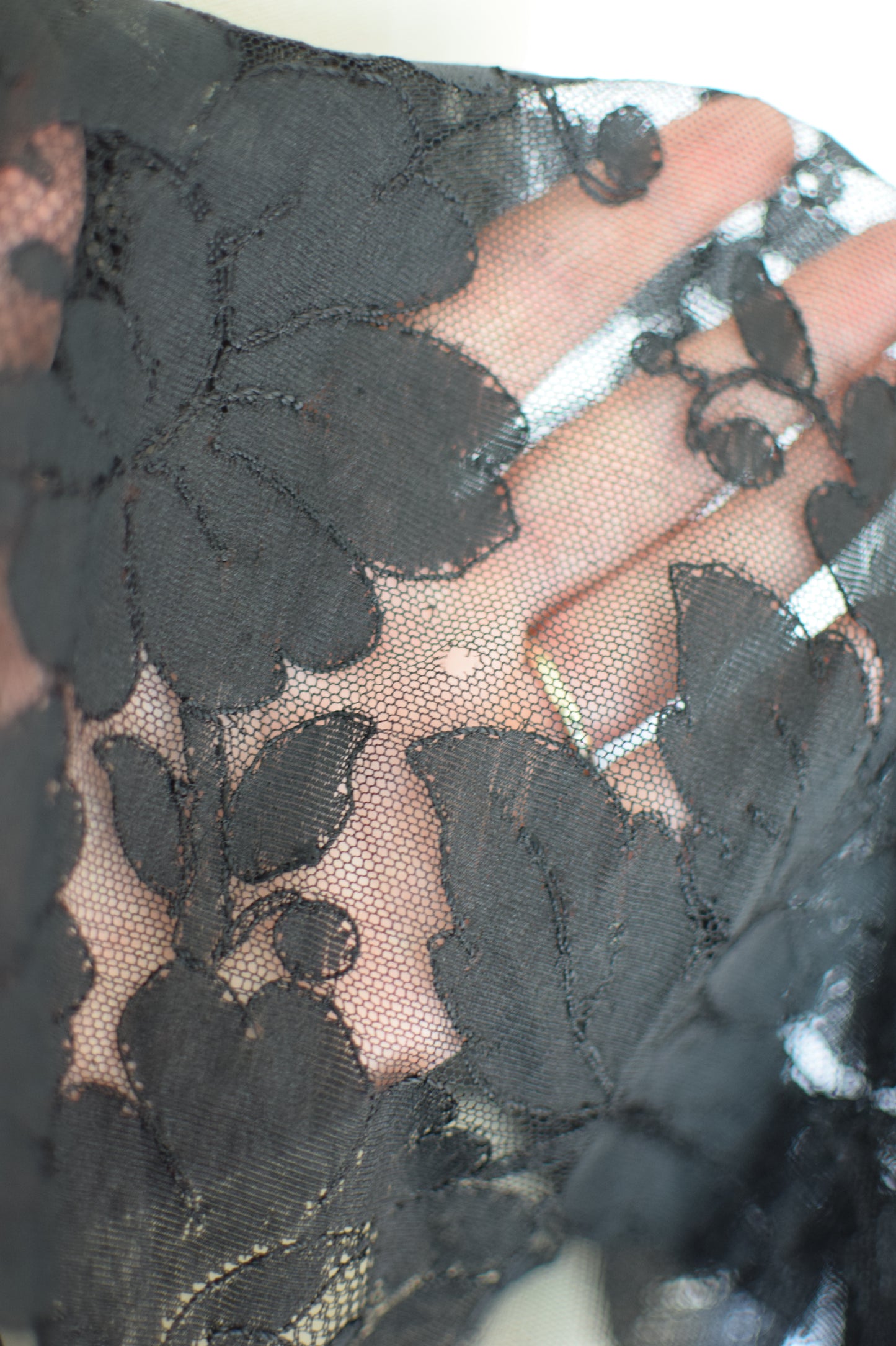 Antique Victorian Chantilly Lace Shawl