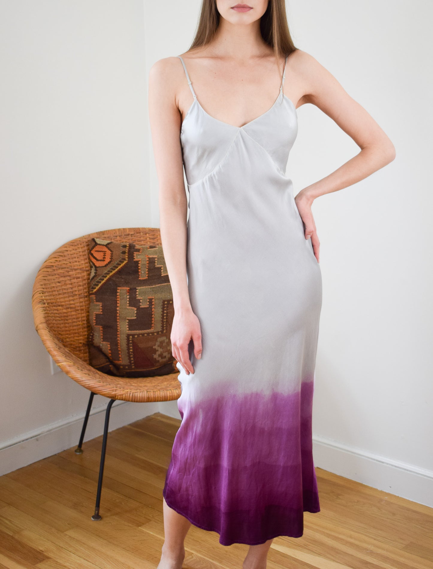 Vintage 1930s Overdyed Silk Slip Dress | XXS/XS