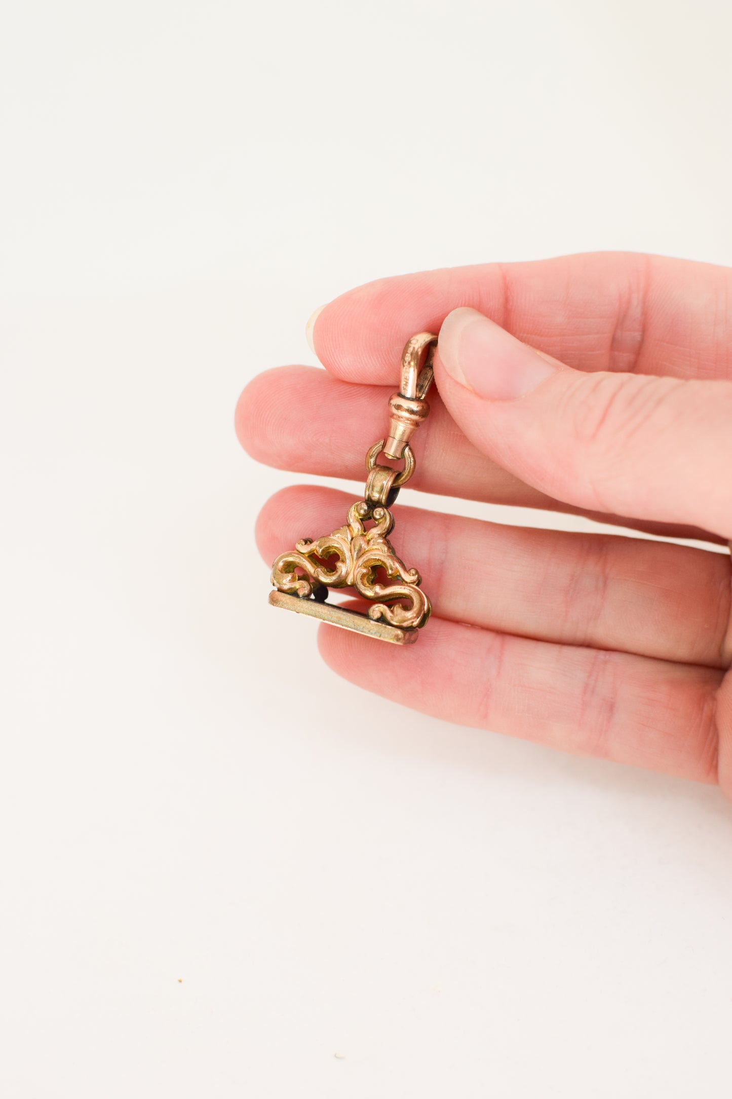 Antique Victorian Fob Pendant with Swivel Clasp | Initials MDL