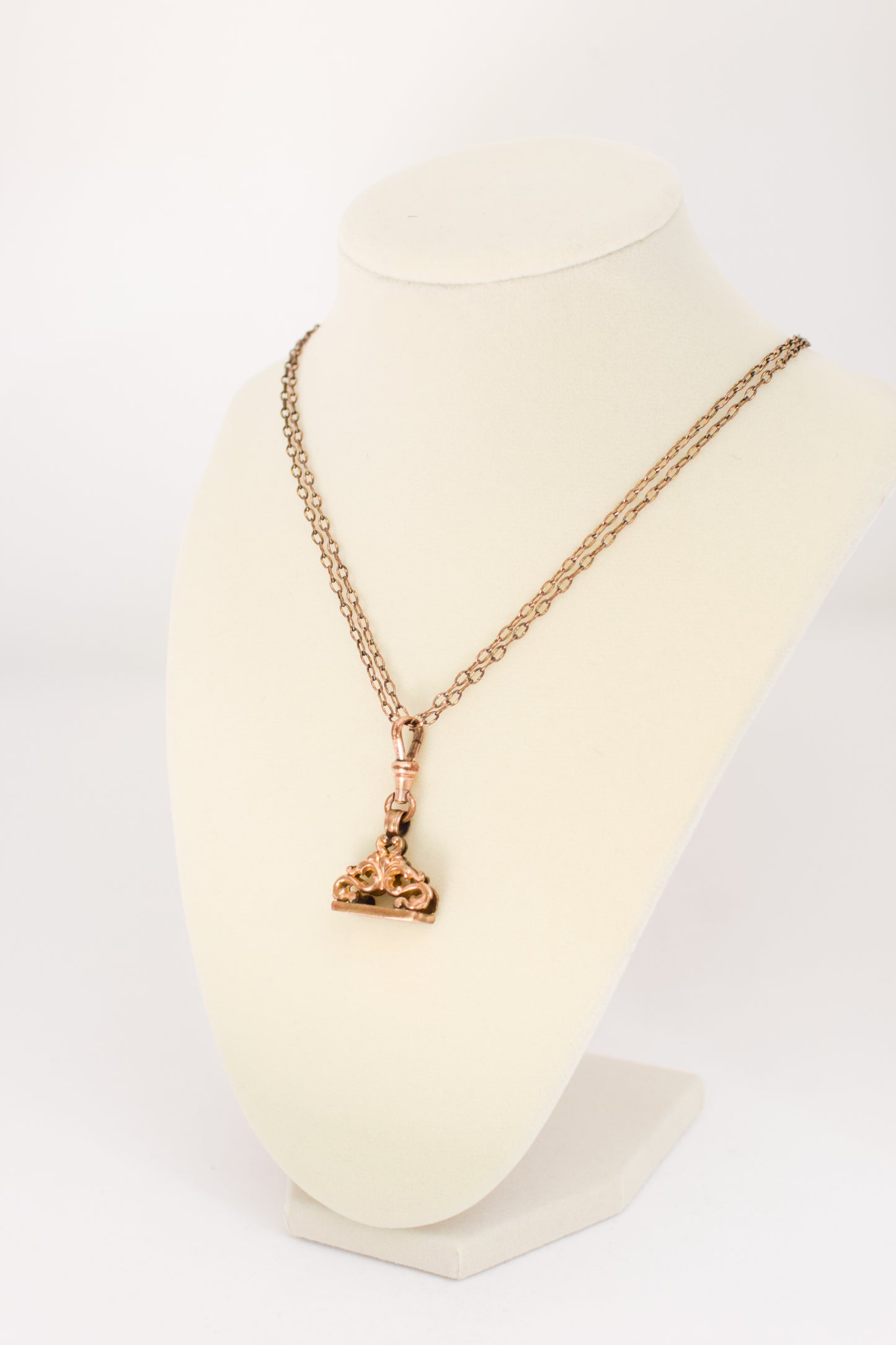 Antique Victorian Fob Pendant with Swivel Clasp | Initials MDL