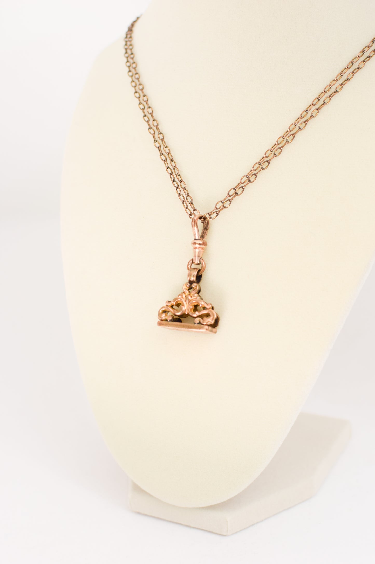 Antique Victorian Fob Pendant with Swivel Clasp | Initials MDL