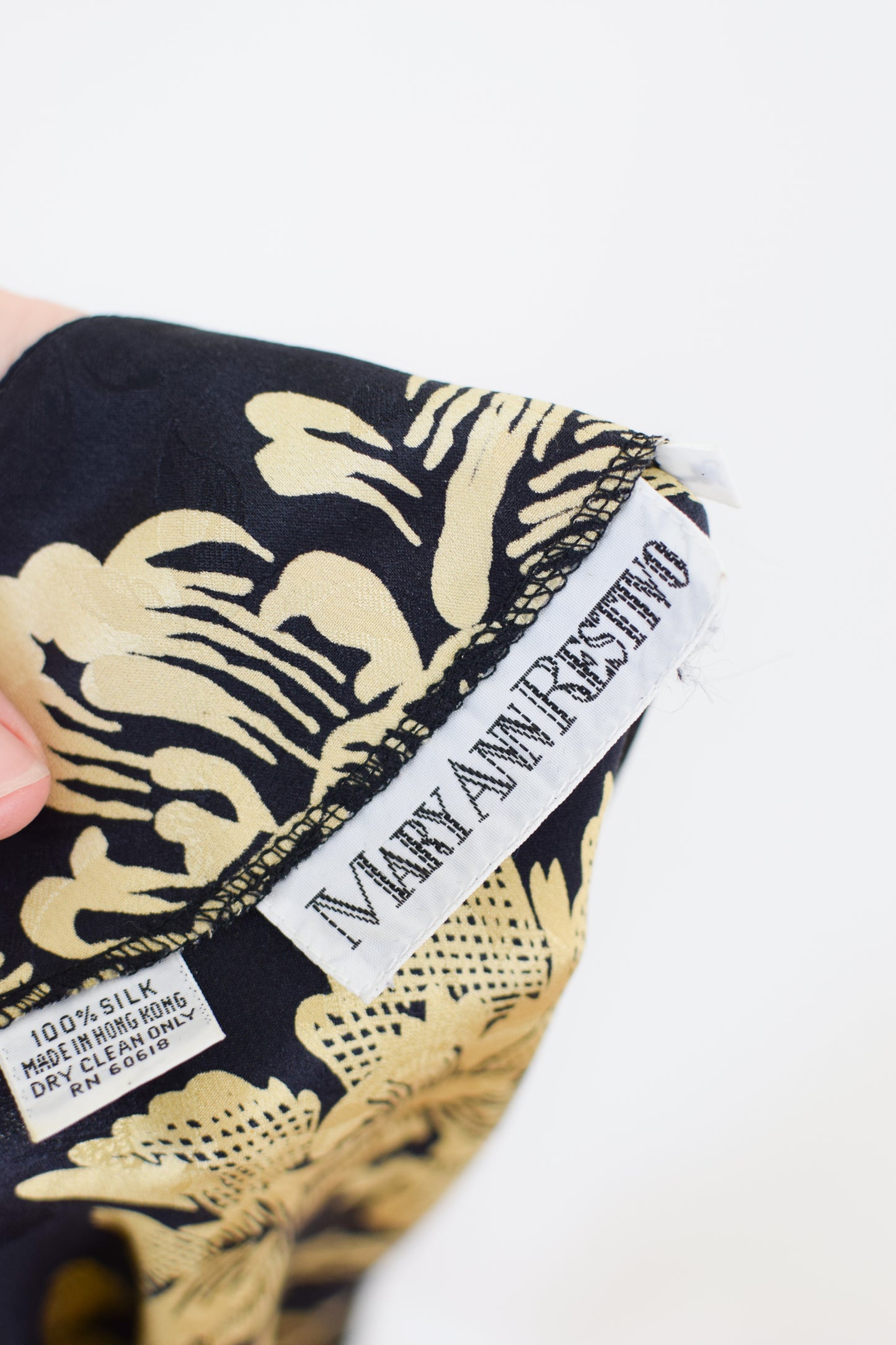 Vintage Silk Smoking Jacket by Mary Ann Restivo | L