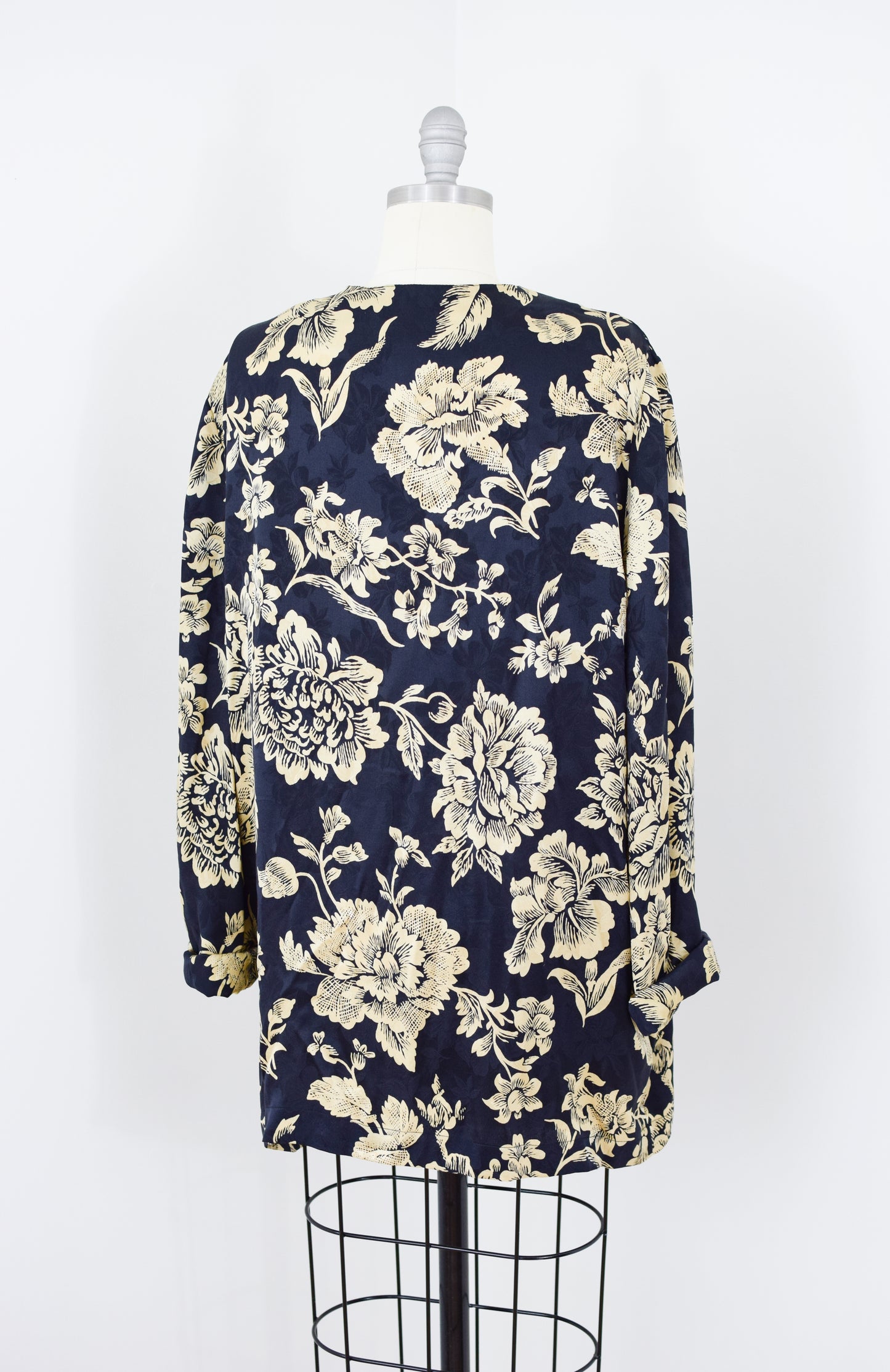 Vintage Silk Smoking Jacket by Mary Ann Restivo | L
