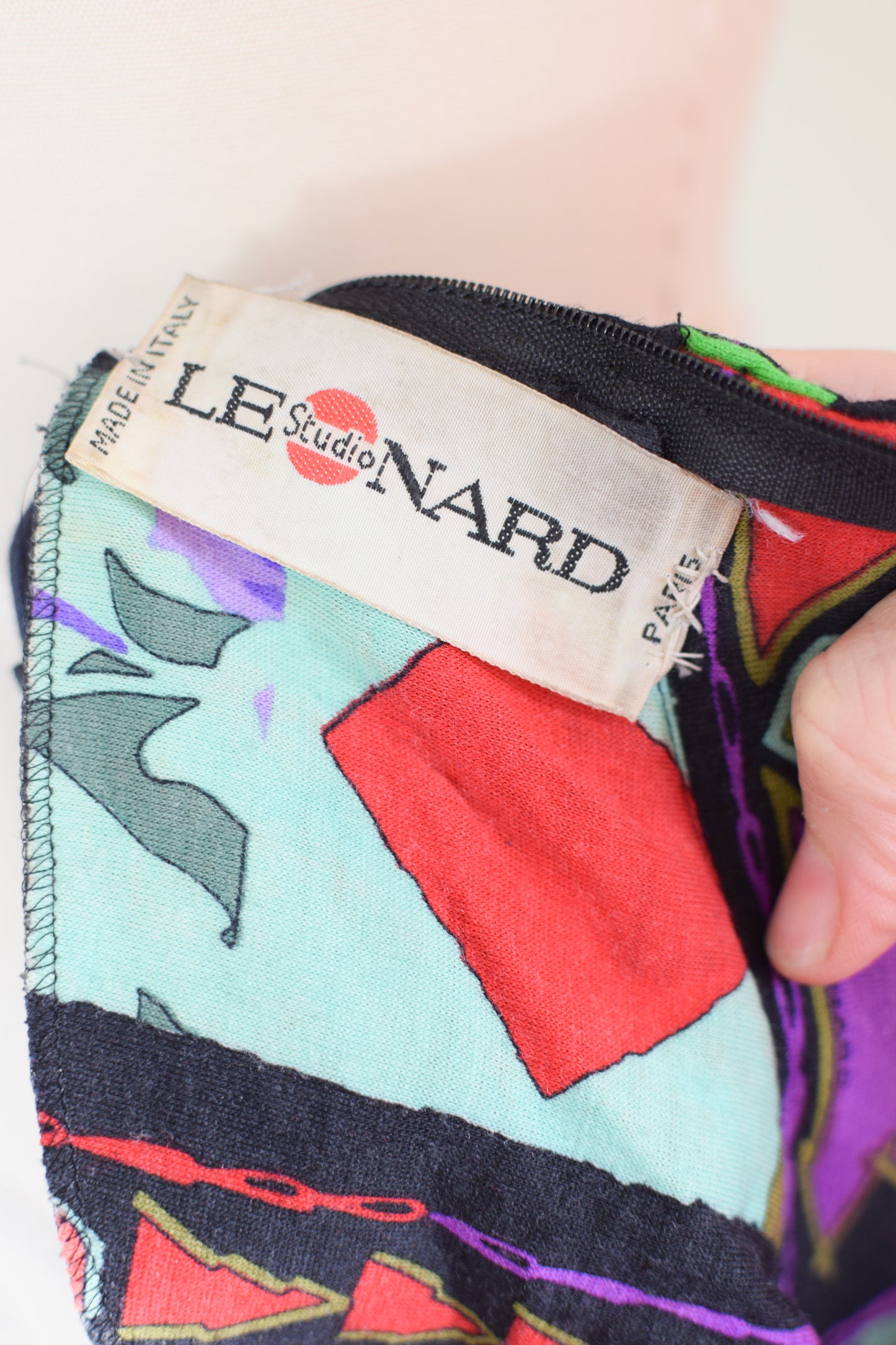 Early 1980s Leonard Paris Knit Dress | L
