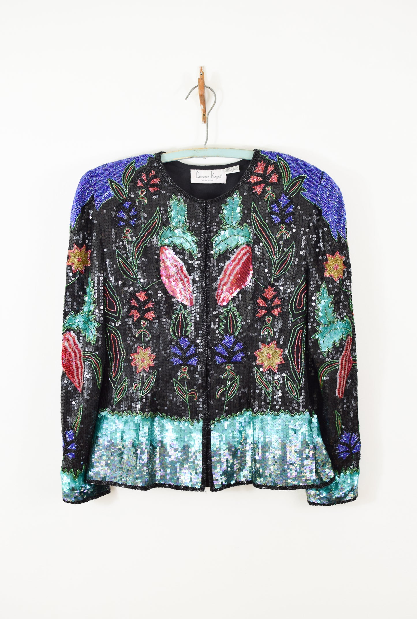Vintage Heavily Beaded Silk "Eden" Jacket | XS-S