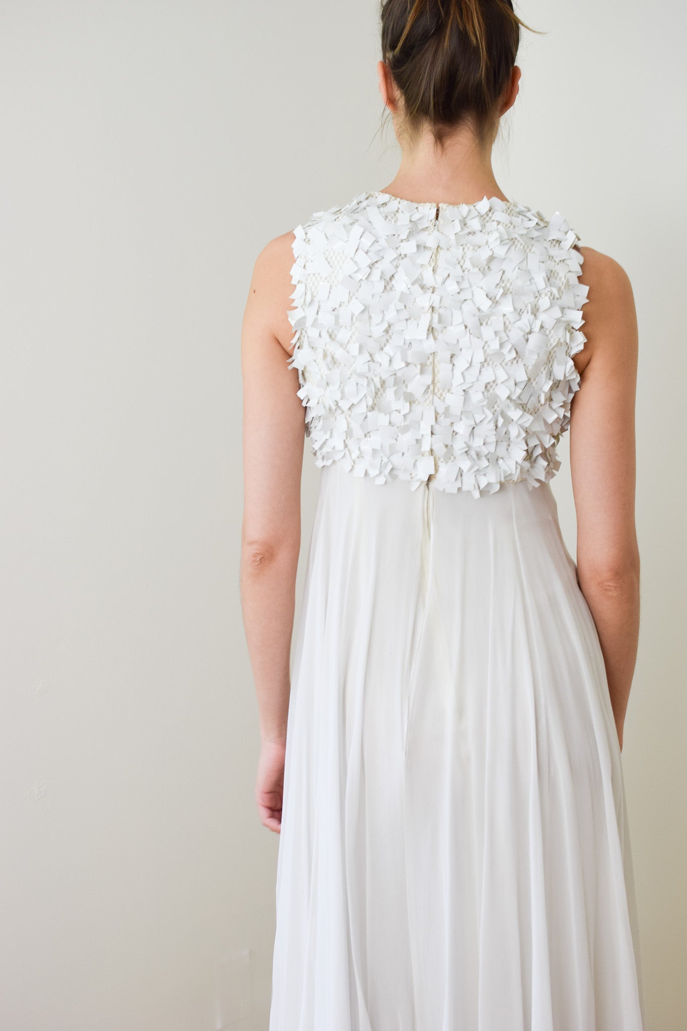 1960s Empire Waist Gown with Paillette Bodice | XXS/XS