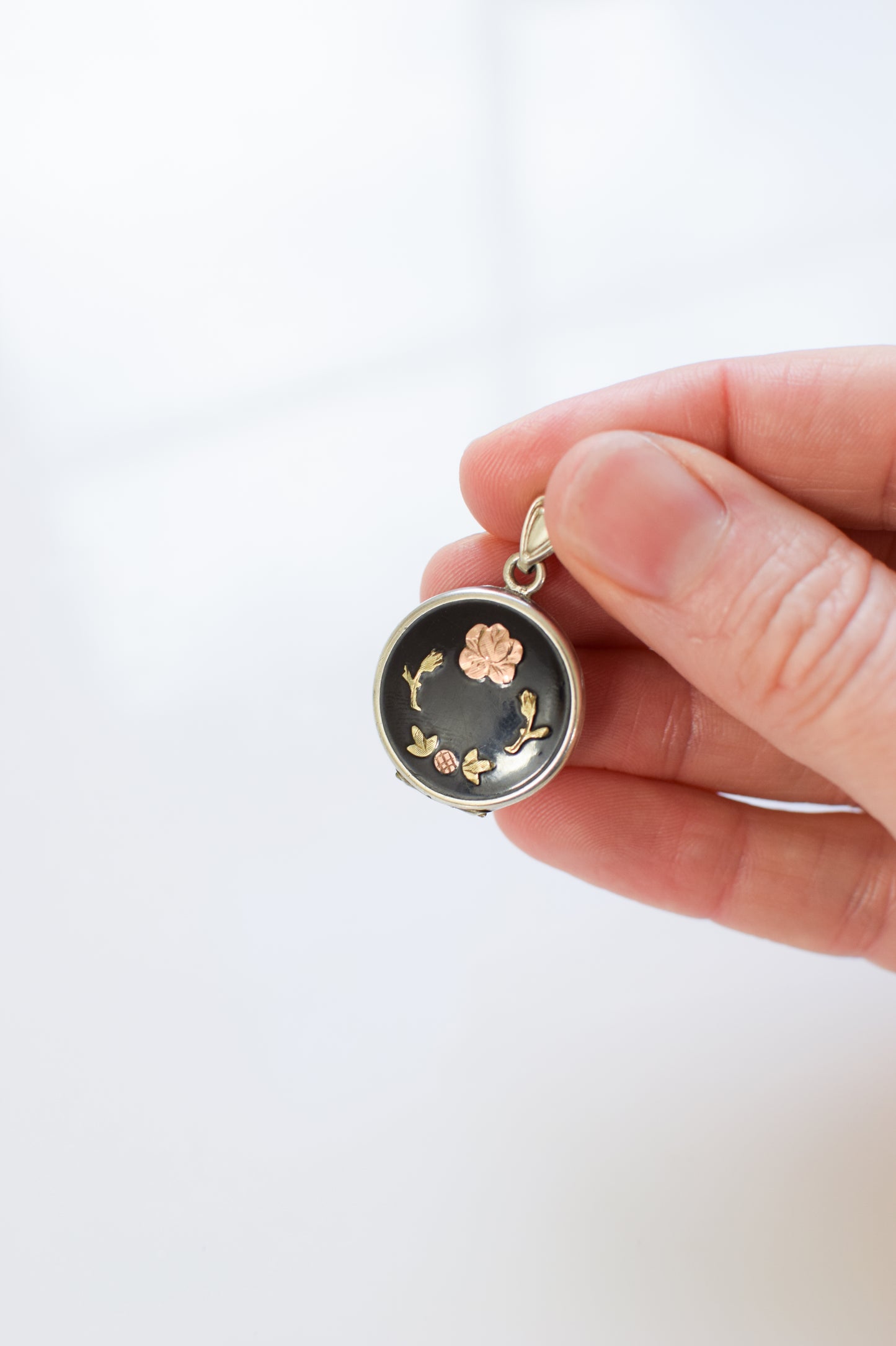 1940s Sterling Silver + Enamel Locket