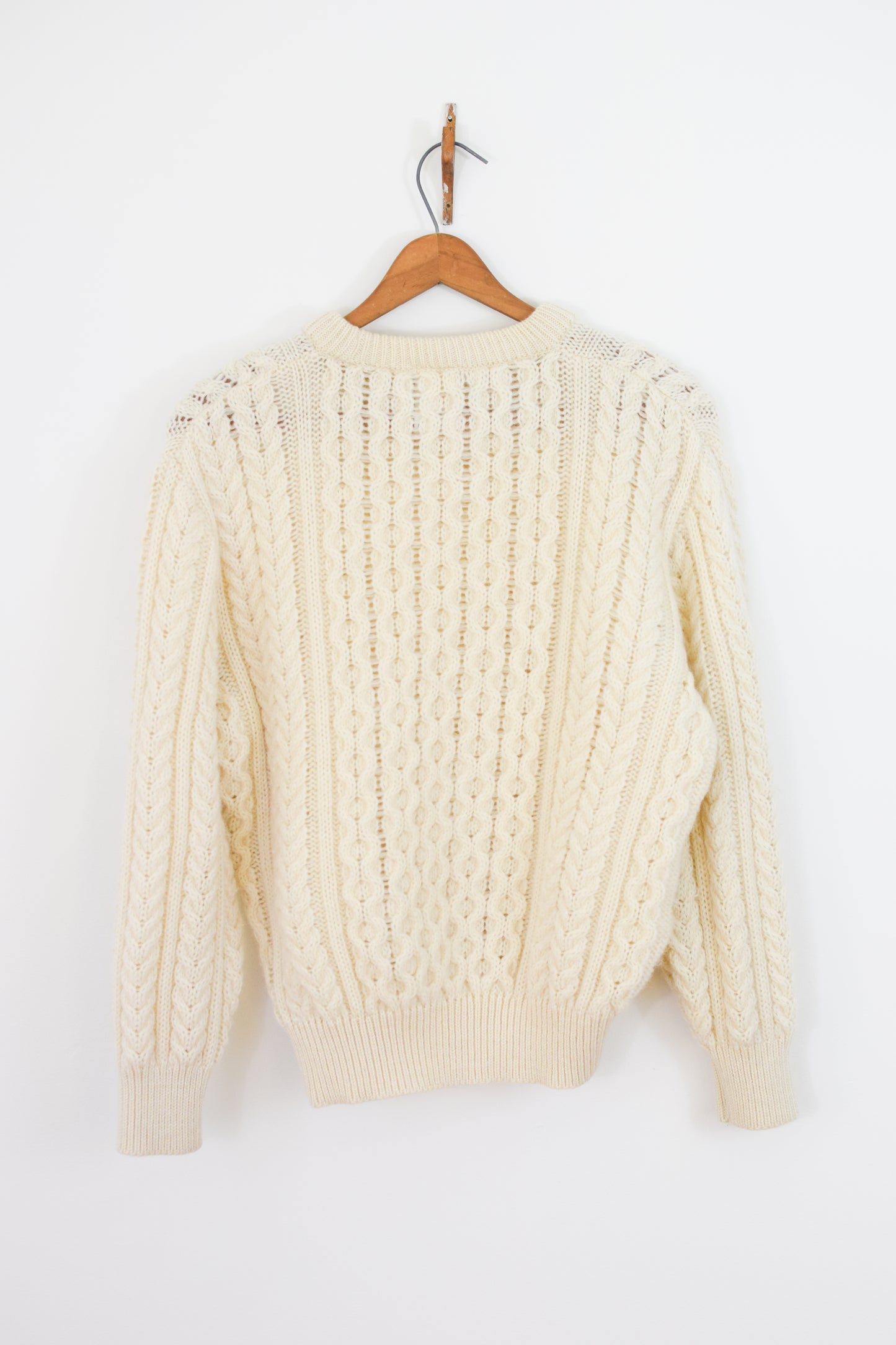 Vintage Wool Cable Knit Sweater | S/M