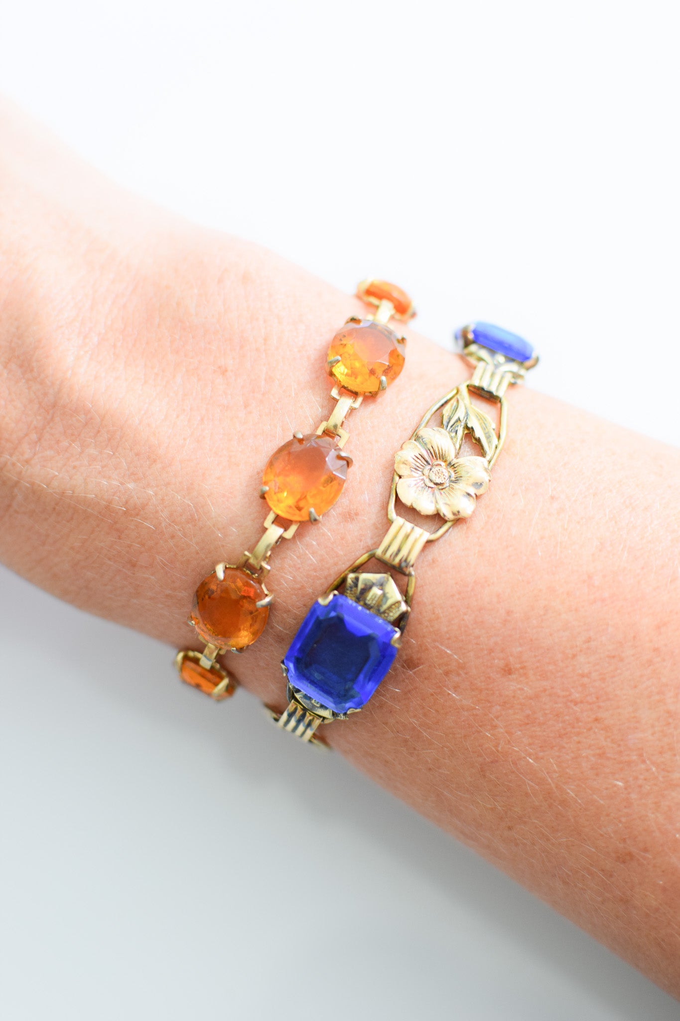 Antique Art Nouveau Era Czech Glass Bracelet