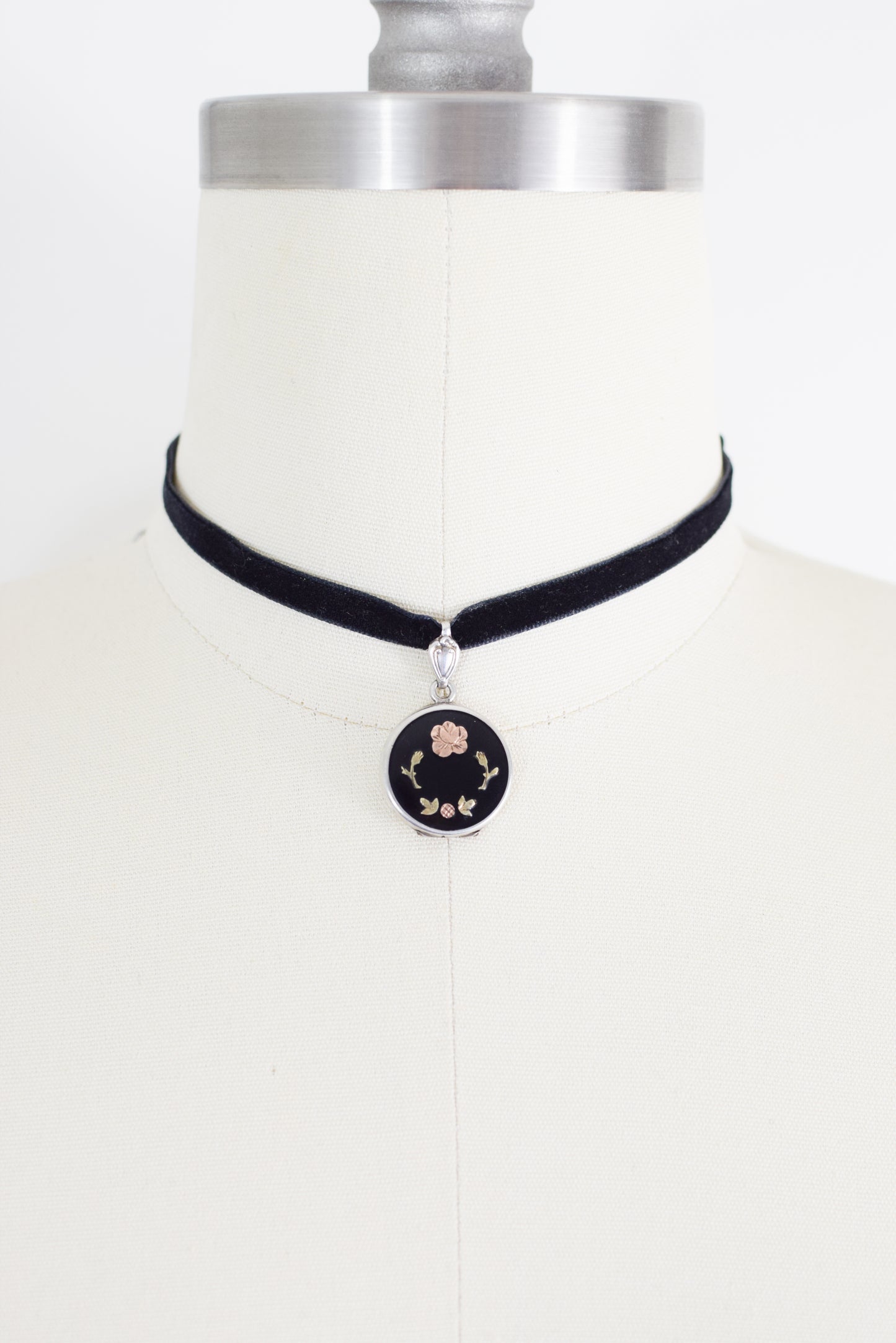1940s Sterling Silver + Enamel Locket