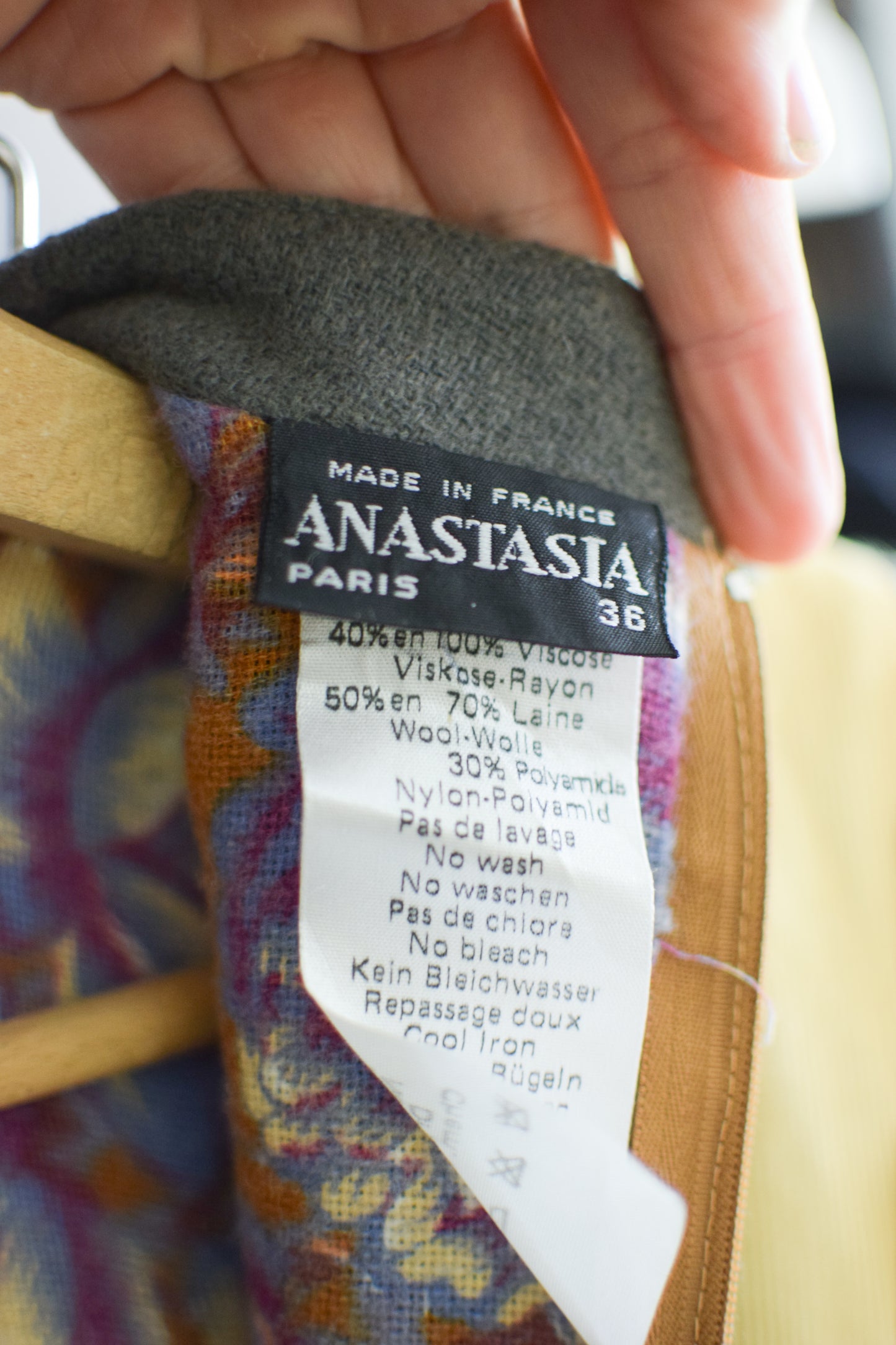 1970s Anastasia France Mixed-Textile Dress | XS