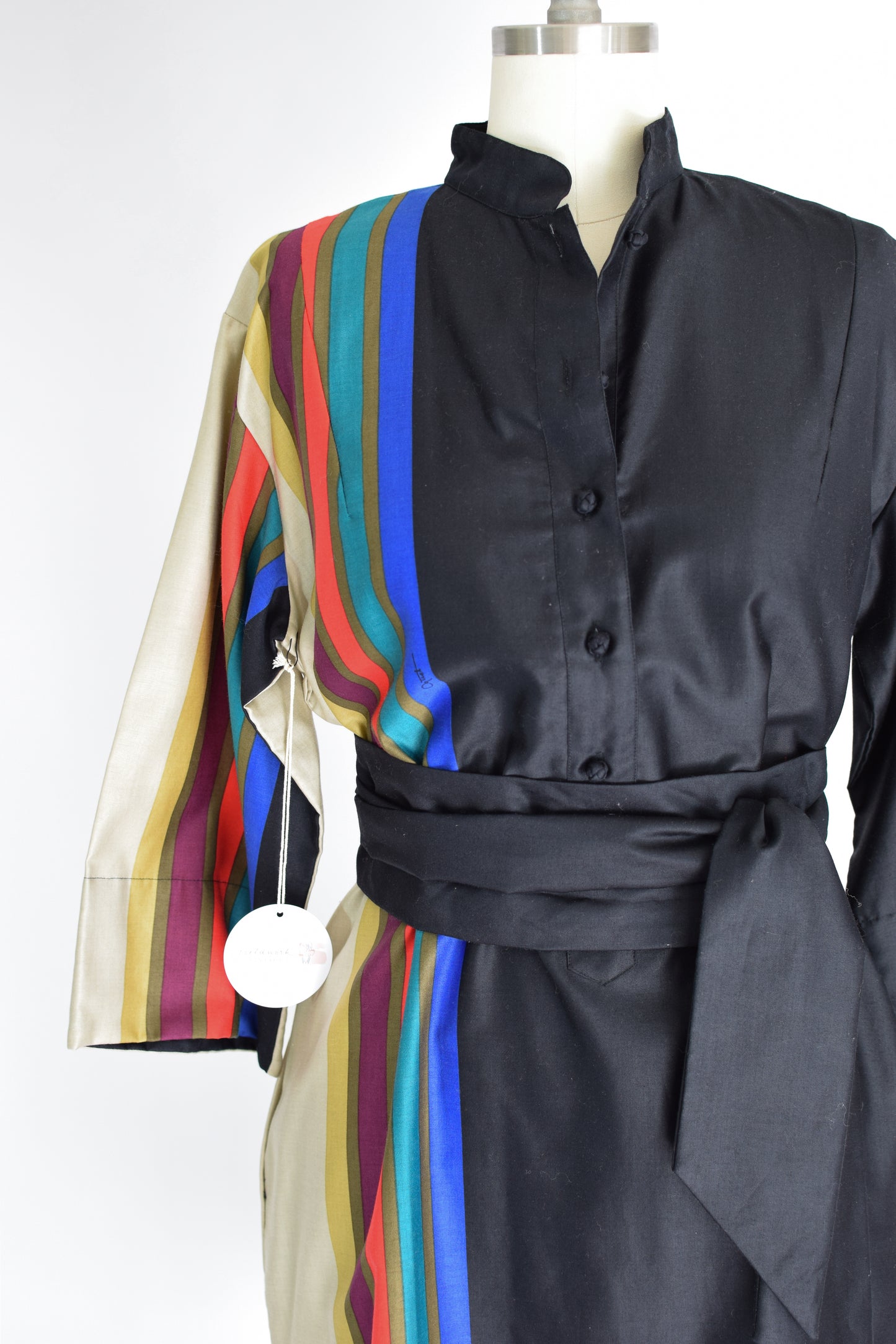 1970s Katherine Ogust Cotton Tunic Dress | M-L