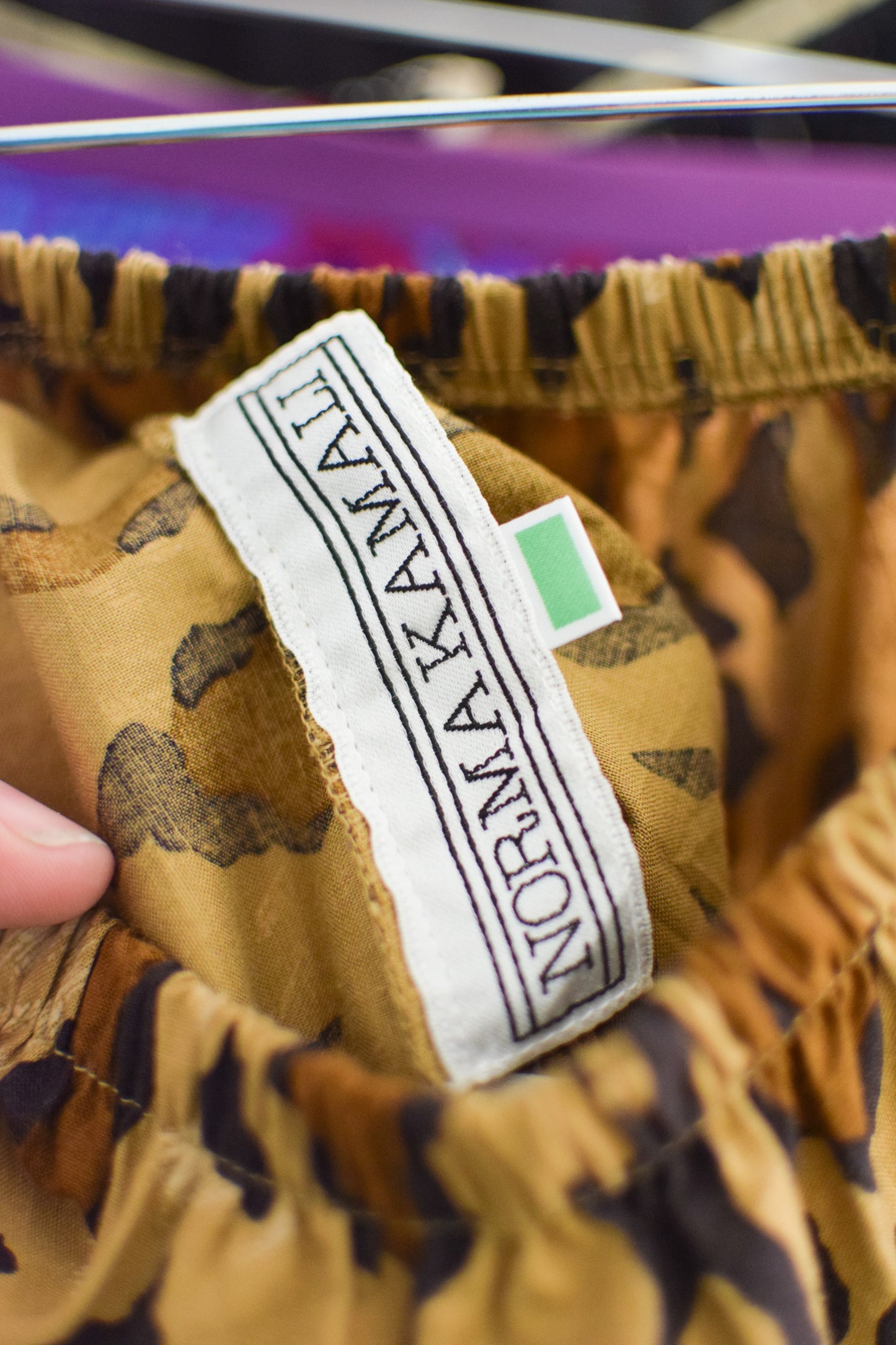 Vintage Norma Kamali Leopard Print Skirt | XS/S